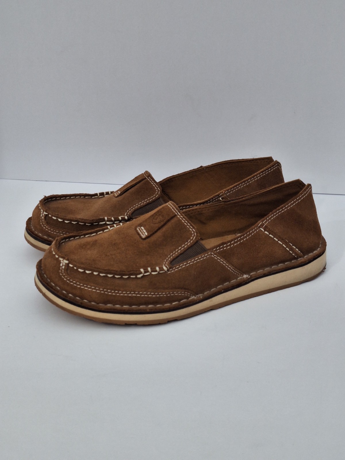 Ariat Crusier Casual Slip On Shoes Women’s Sz 8.5B Brown Suede Leather Western