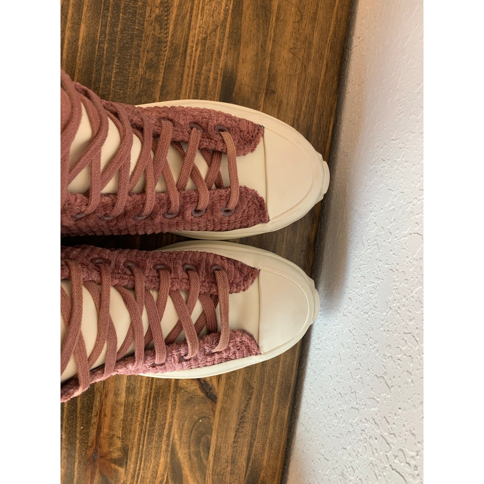 Converse Run Star Hike Shoes Corduroy Platform Size Women’s 8 Plum Purple