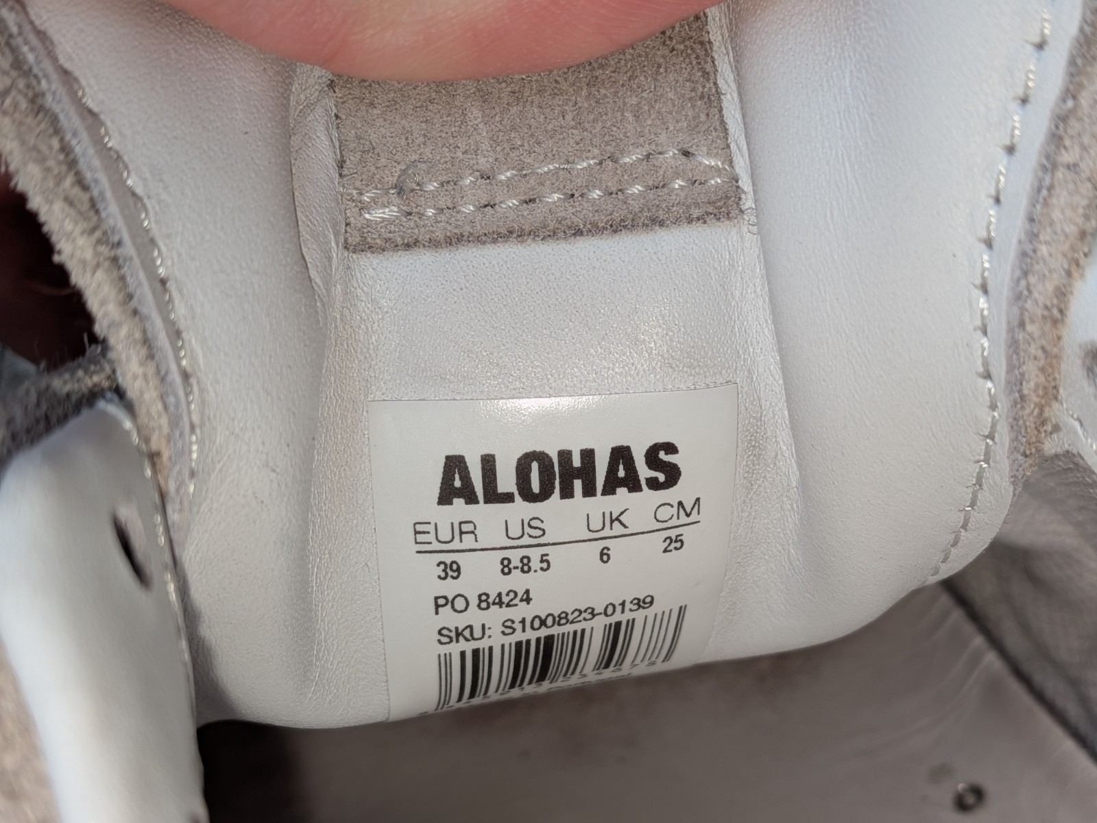 PO Alohas TB.490 Rife Crochet Cream Neutral Sneakers Womens Size 8 / 8.5 Euro 39