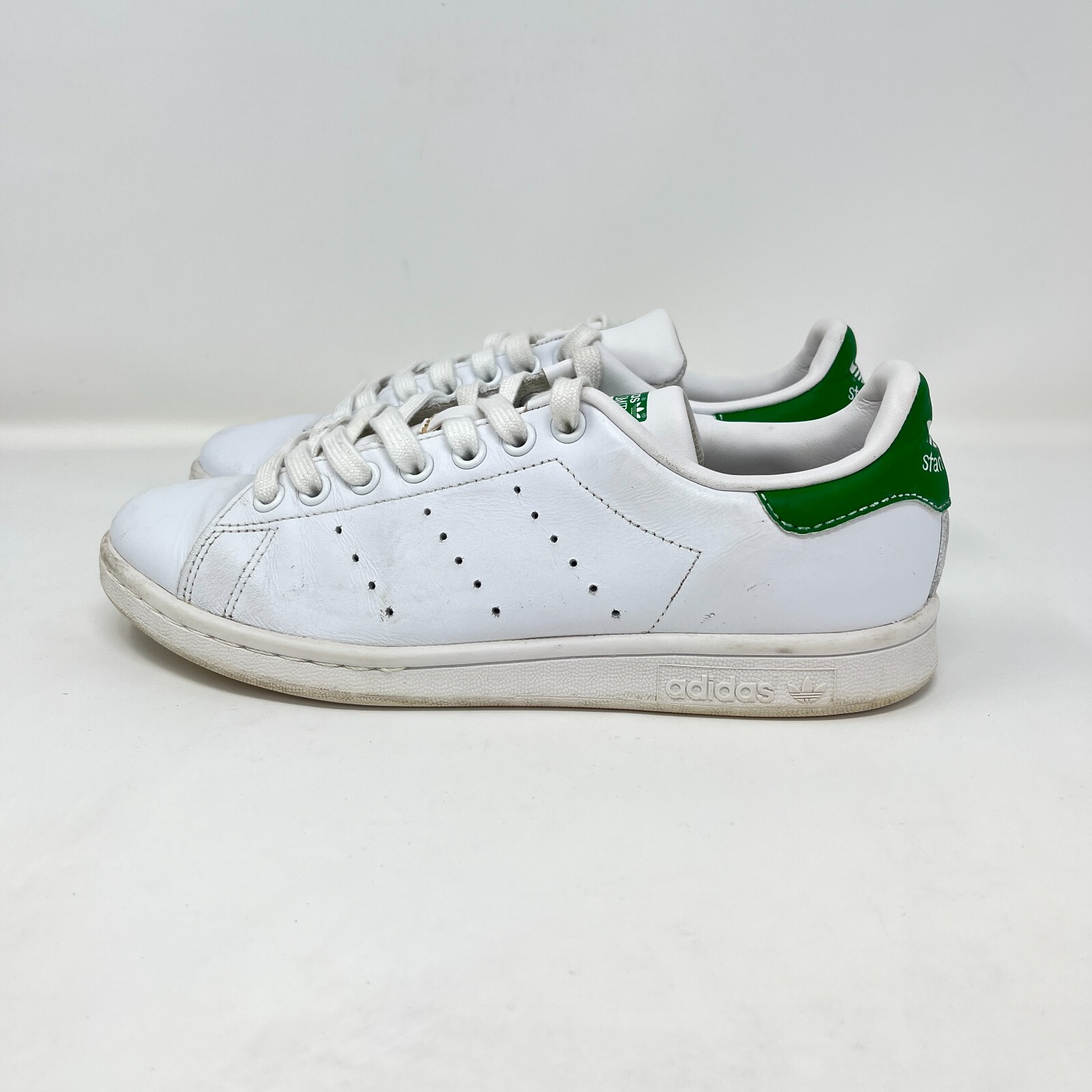 Adidas Stan Smith Classic White Green Leather Comfort Shoes Women’s Size 7.5