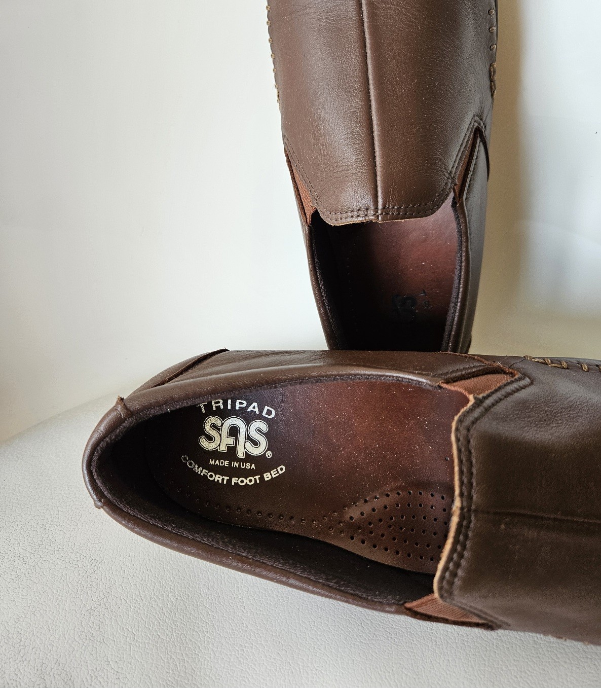 New SAS Tripad Comfort Woman’s Shoes Size 9 Brown Slip IN Stretch Made in USA