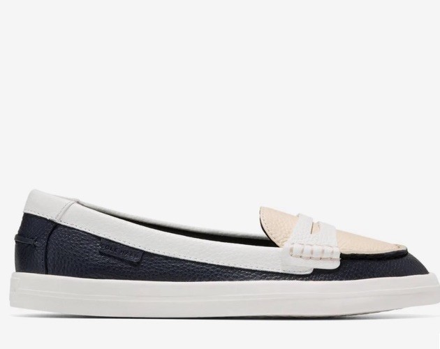 Women’s LOAFERS Cole Haan Nantucket Drift Penny Loafer – NAVY/ WHITE