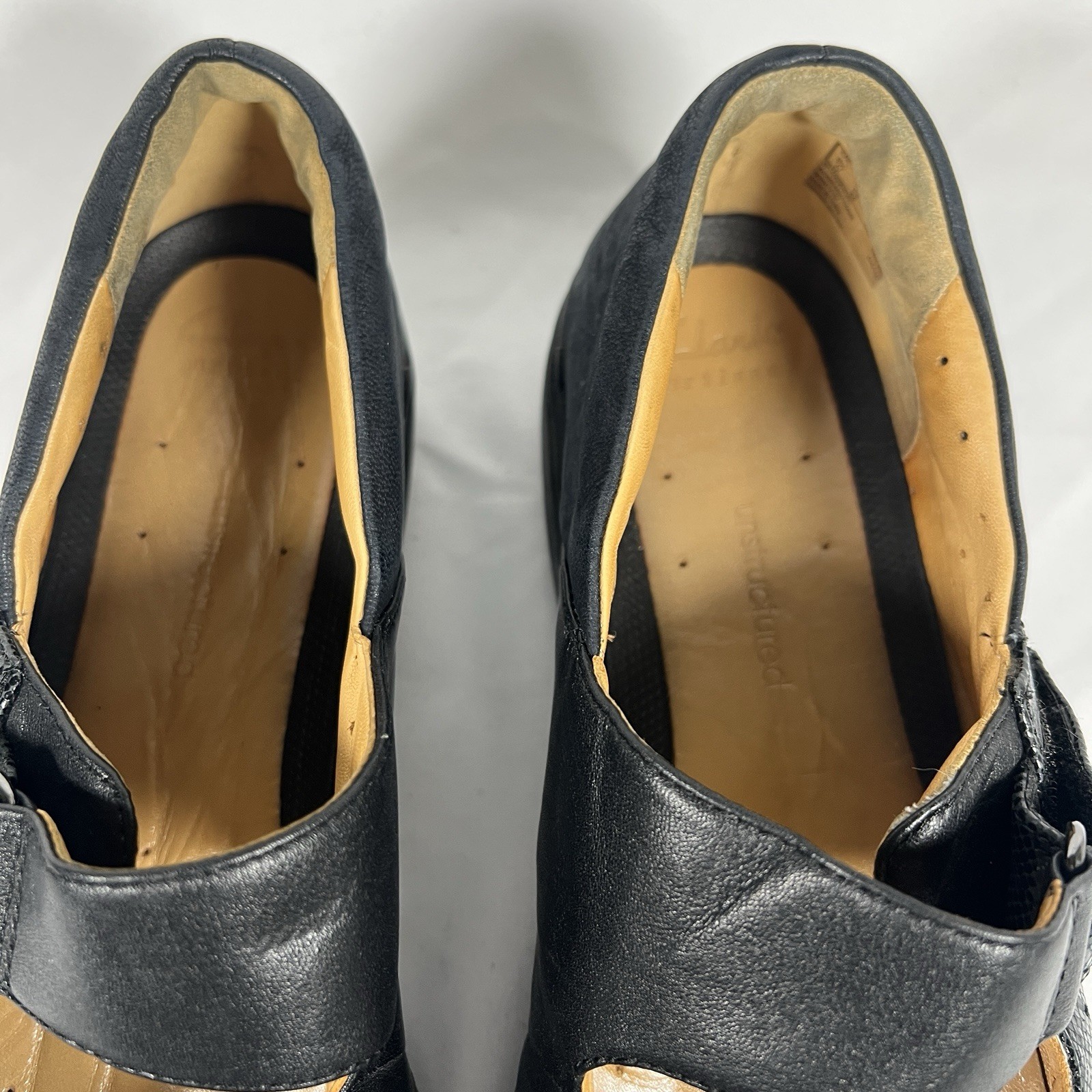 Clarks Unstructured Black Leather Mary Jane Hook Loop Comfort Shoes Women’s 11