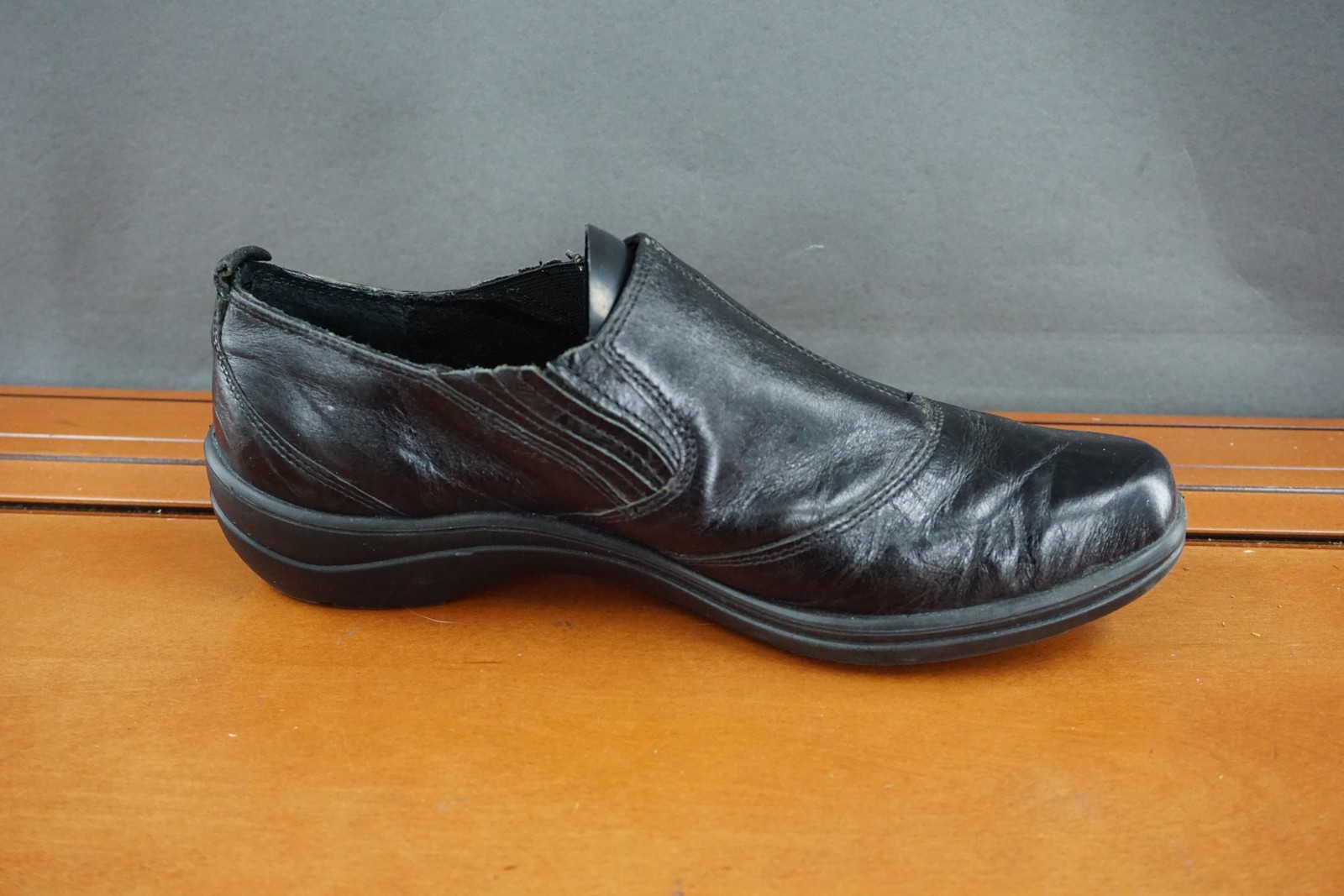 Romika Cassie Shoes Womens Size 7.5 Black Leather Slip On Comfort Casual Walking