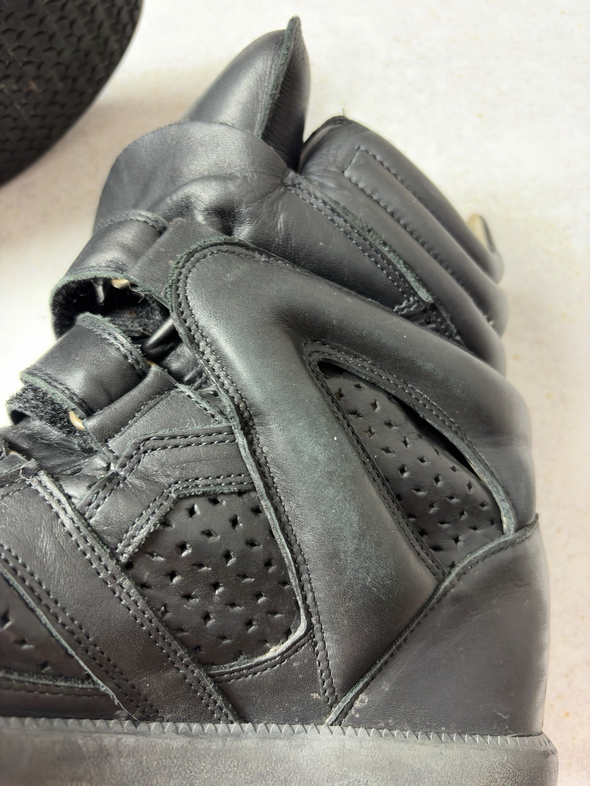 Isabel Marant Bekett High Top Leather Sneakers Black Size 10