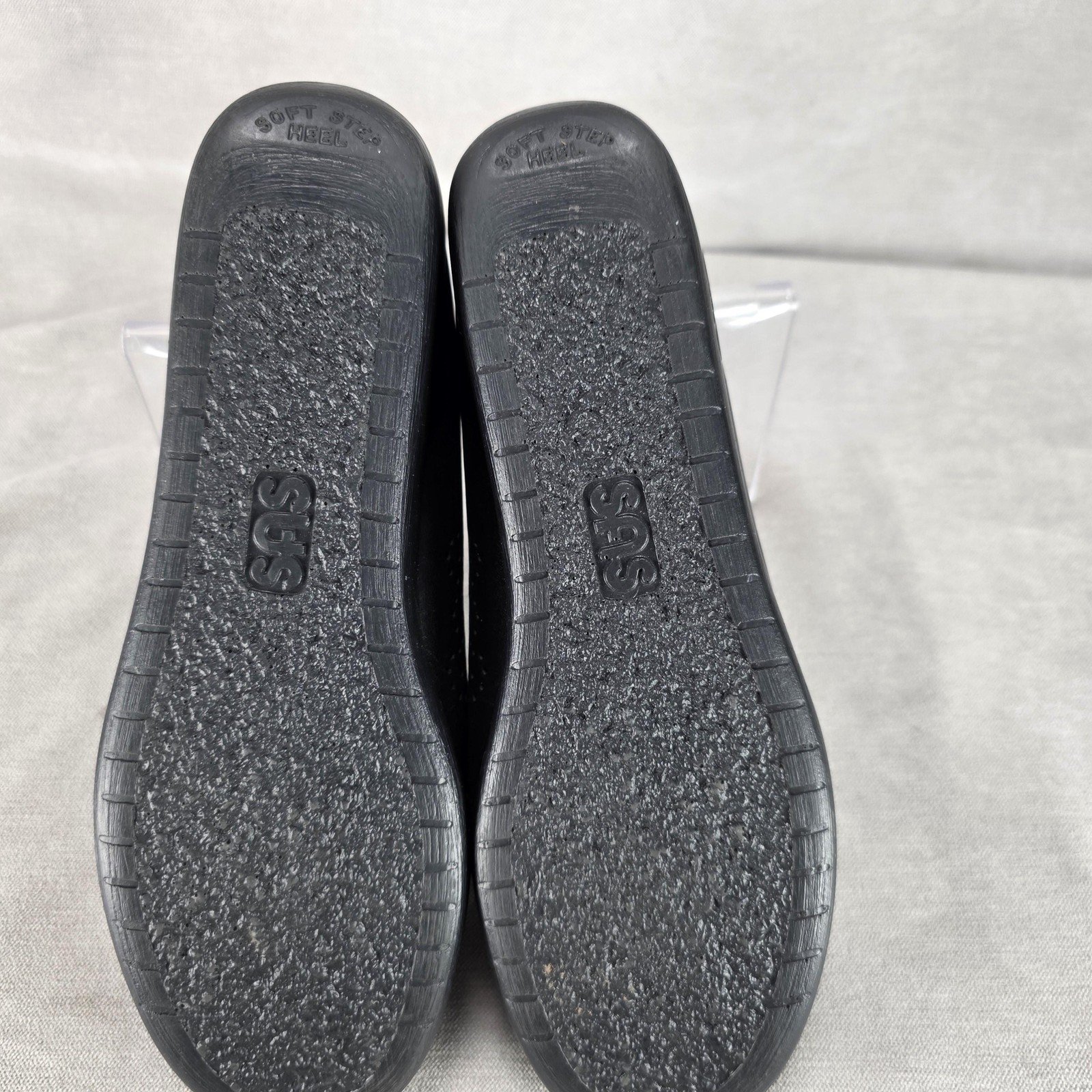 SAS Handsewn Moc Toe Shoes Womens Size 7.5 M Black Leather Lace Up Made in USA