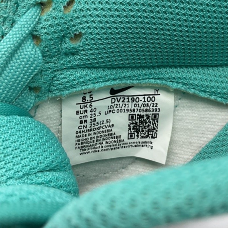 Nike Classic Teal Dunk Low Sneakers Size 8.5