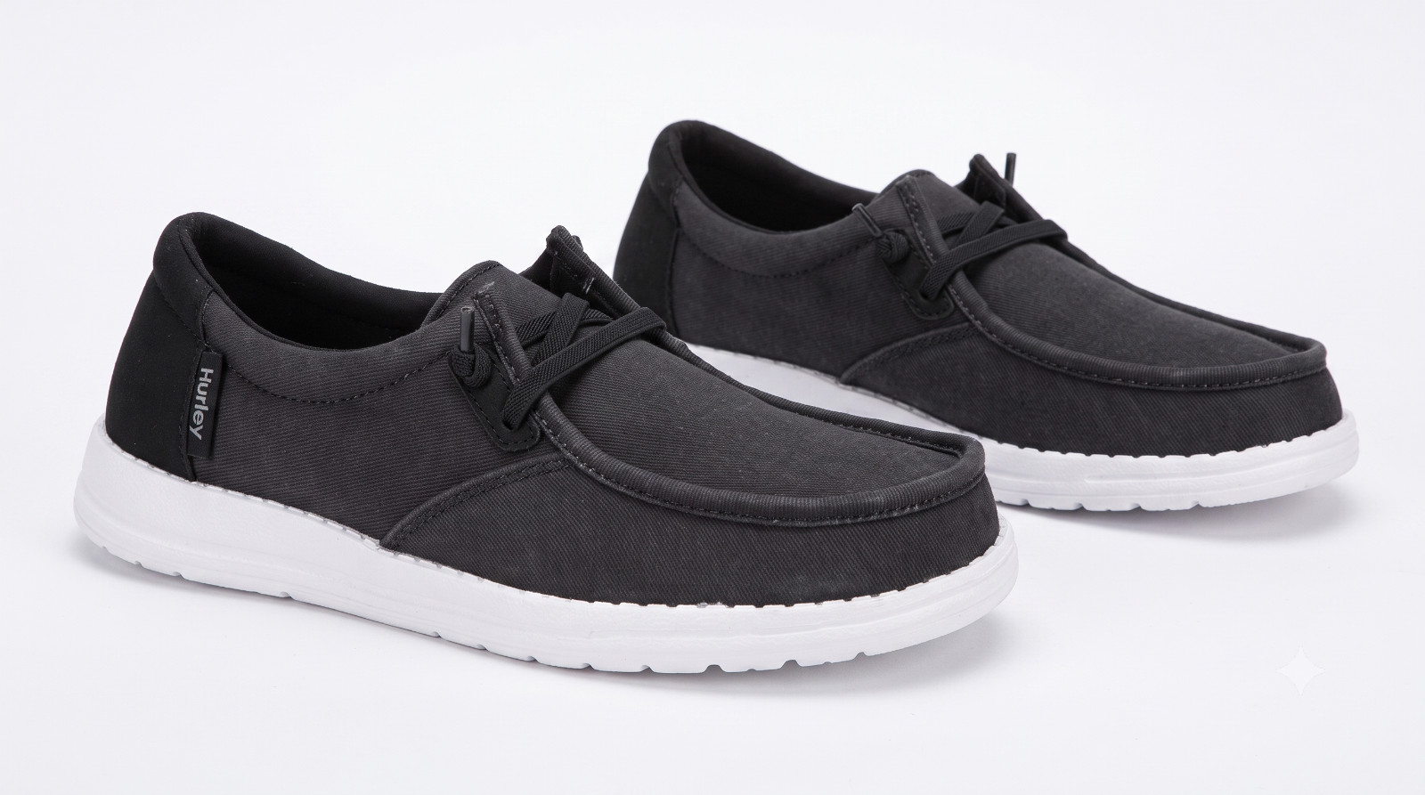 Hurley Women’s Casual Lightweight Memory Foam Shoes Black Light Gray 6-11 Half
