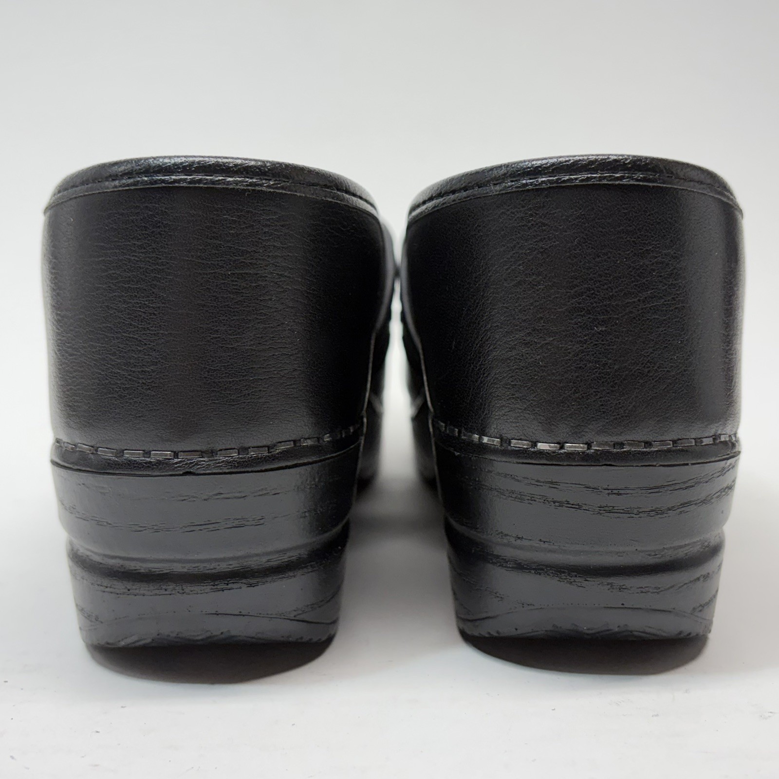 Dansko Pavan Clogs Black Leather Studded Strap Comfort Shoes Walking Size 38