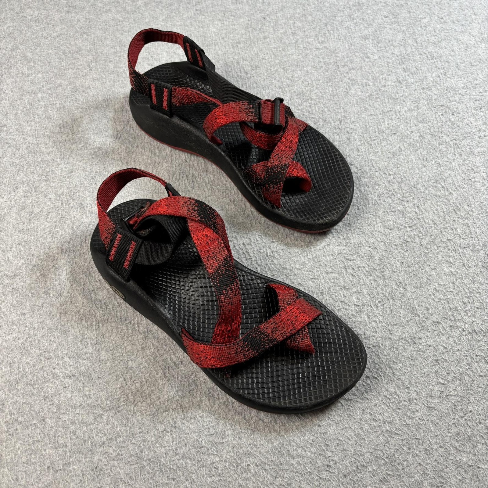 Vibram Sandals Shoes Woman Size 8 Red Black Hiking Sport Outdoor Trail Comfort
