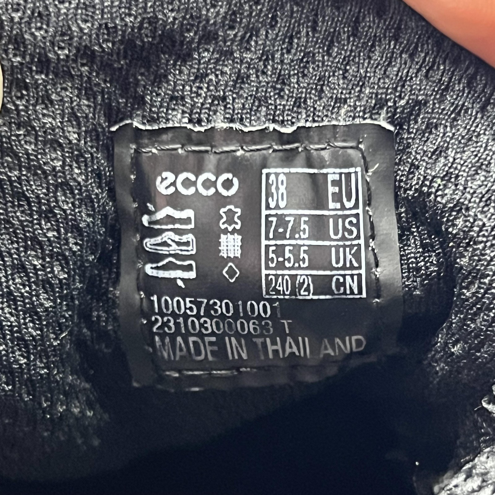 Ecco Golf Biom Hybrid Shoes Women Size 7 7.5 Black Leather Spikeless Sneakers