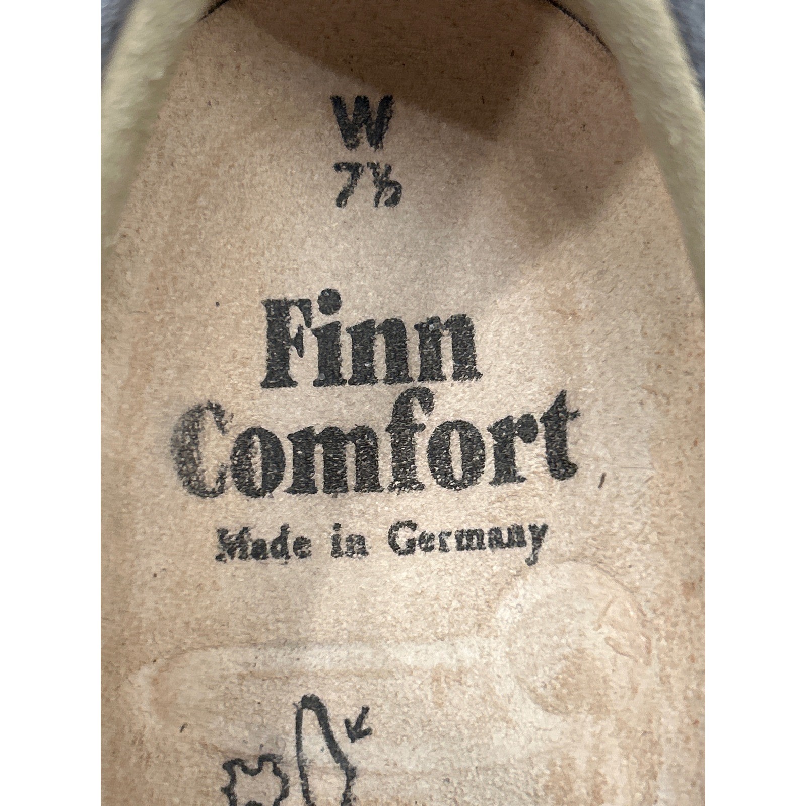Finn Comfort Womens Grey Leather Mary Jane Shoes Orthopaedic Made in Germany 7.5
