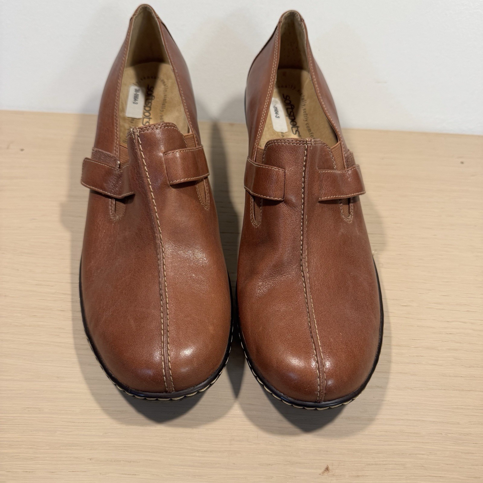 Softspots Story Women’s 12M Brown COGNAC Leather Mary Jane CLOG Comfort 12 M
