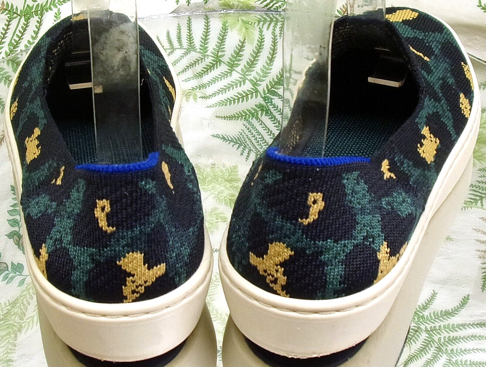 ROTHY’S THE ORIGINAL SLIP ON BLUE KNIT FABRIC SNEAKERS COMFORT SHOES WOMENS SZ 6