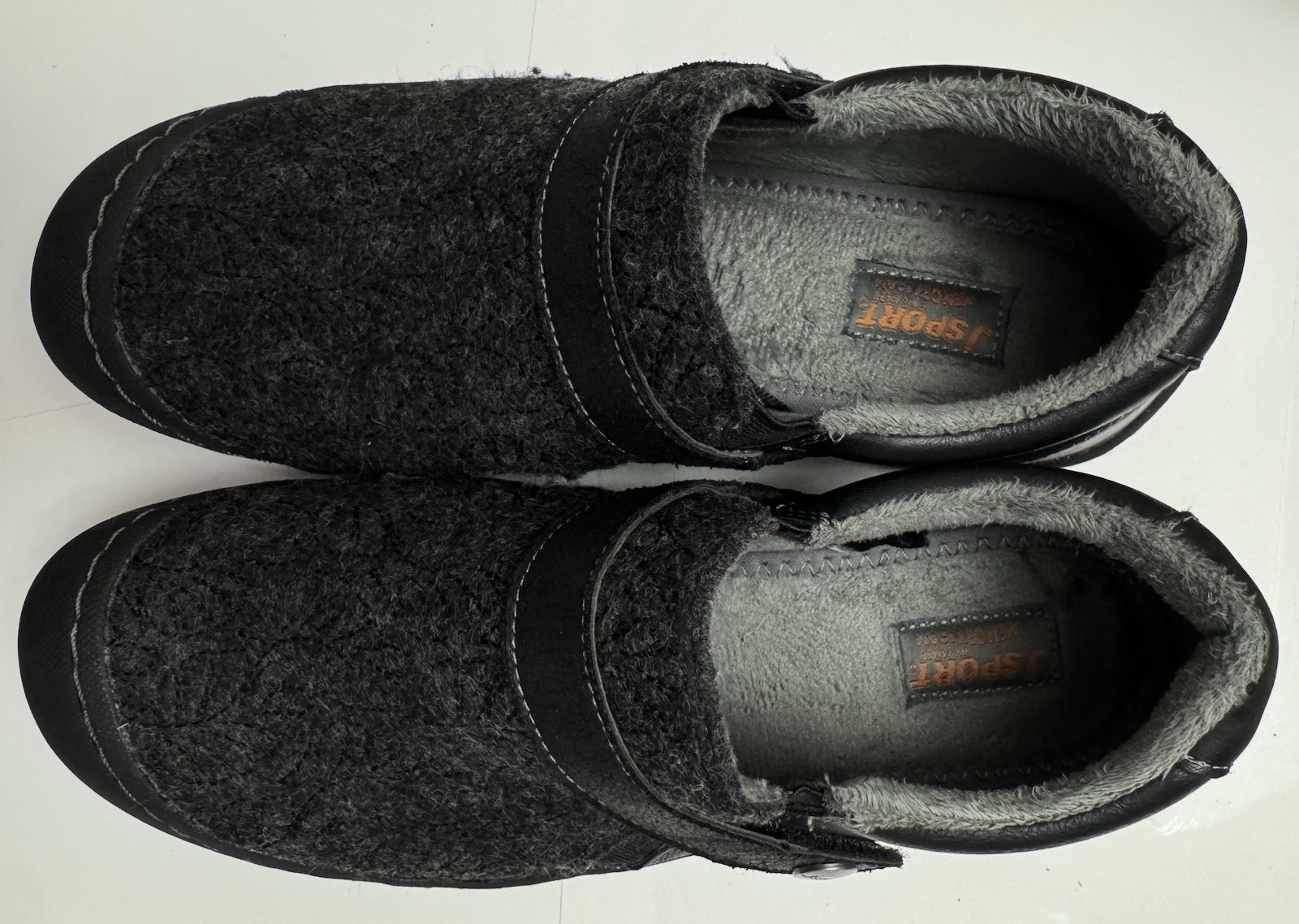 JSport by Jambu “Blair” Wool Slip-On Shoes, Women’s 10M Black, Comfort Clog Like