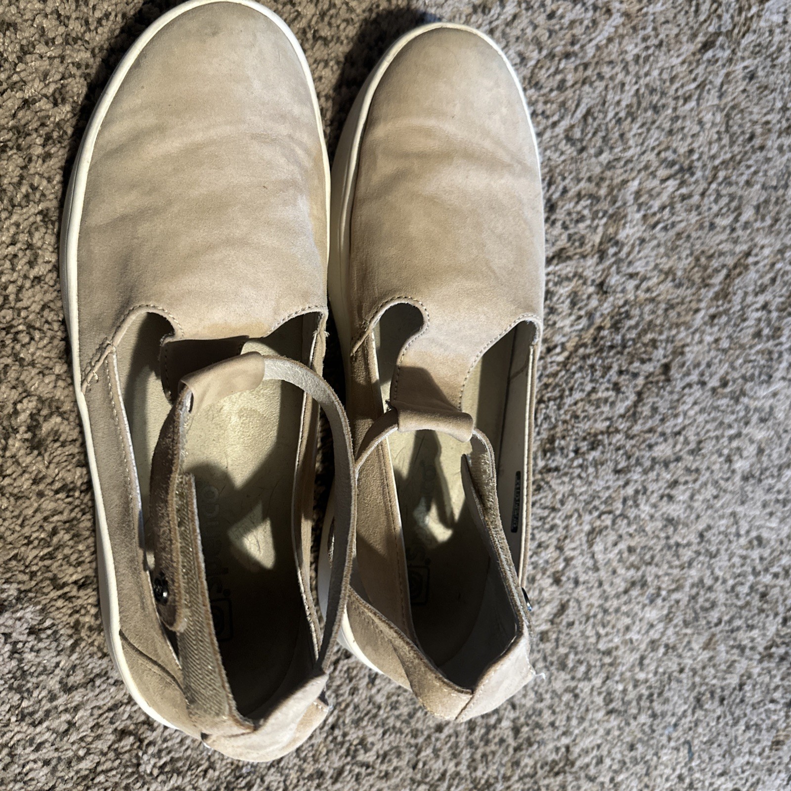 Spenco Orthotic Suede Slip-On Shoes Indio Oyster