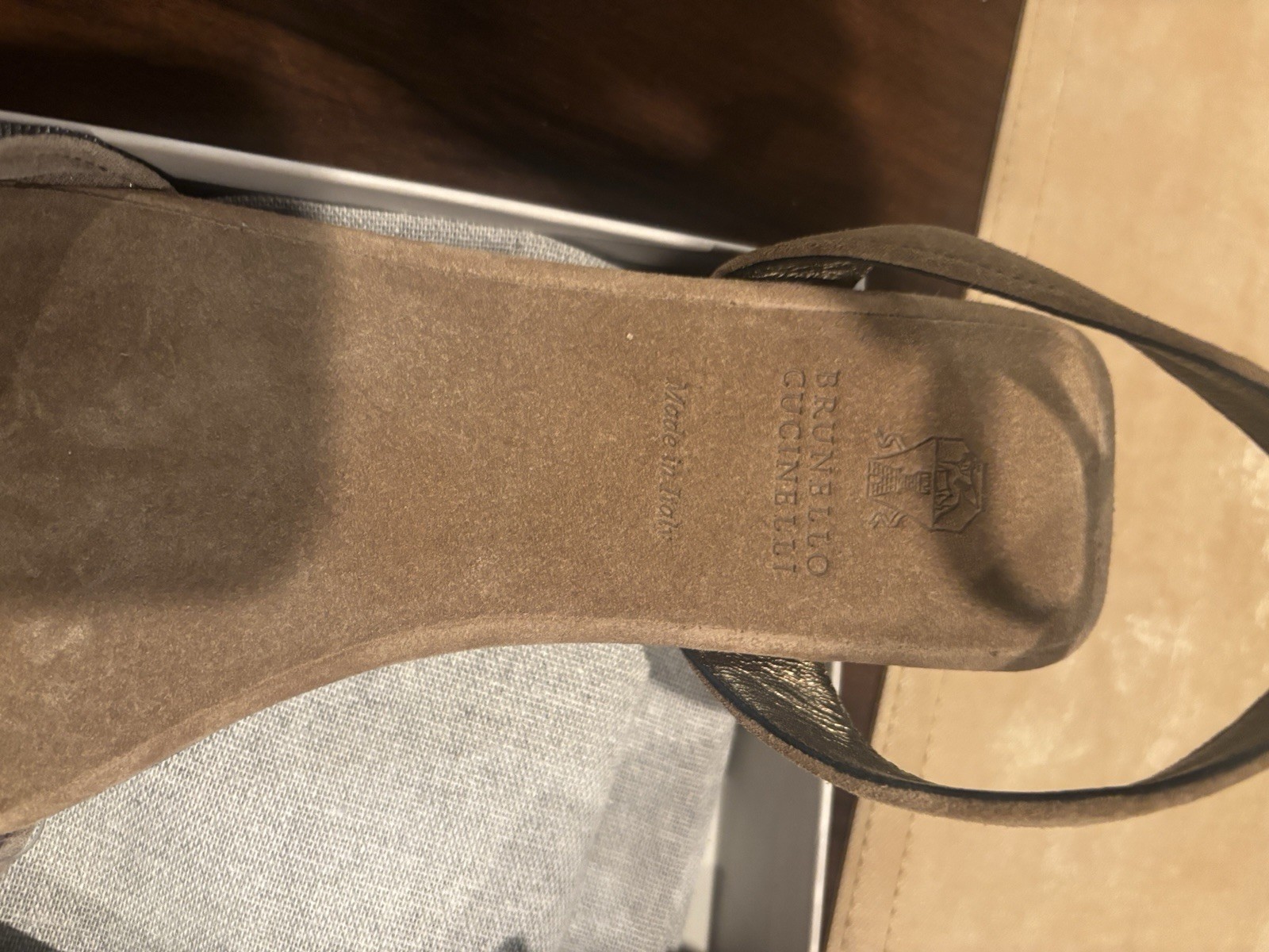 BRUNELLO CUCINELLI WOMEN’S 100% LEATHER MONILI BEAD SANDAL SHOE NWT MSRP $1430