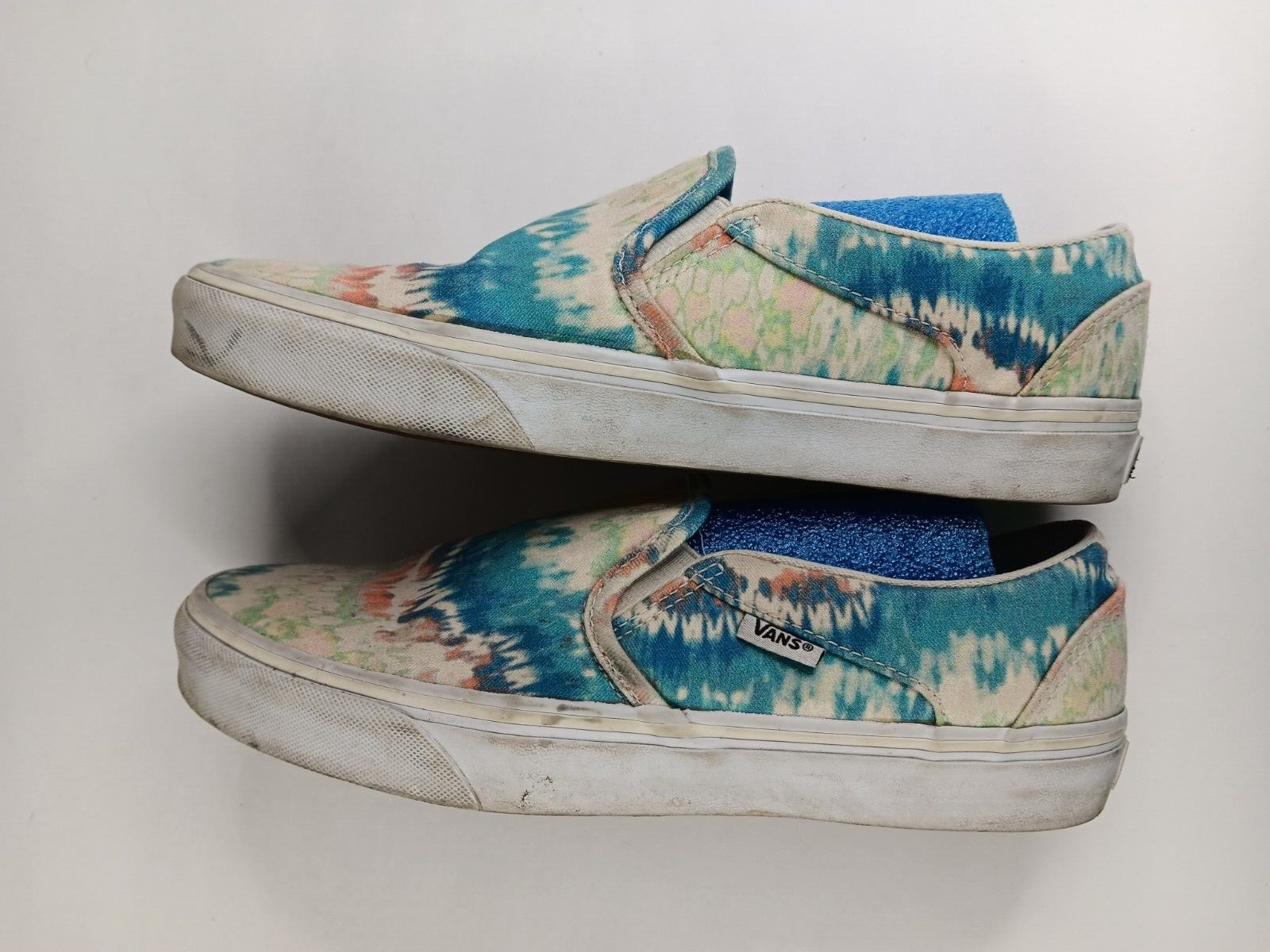 Vans skate Shoes Women’s 9.5 Asher Tie Dye Sneakers Slip On 751505 Multicolor