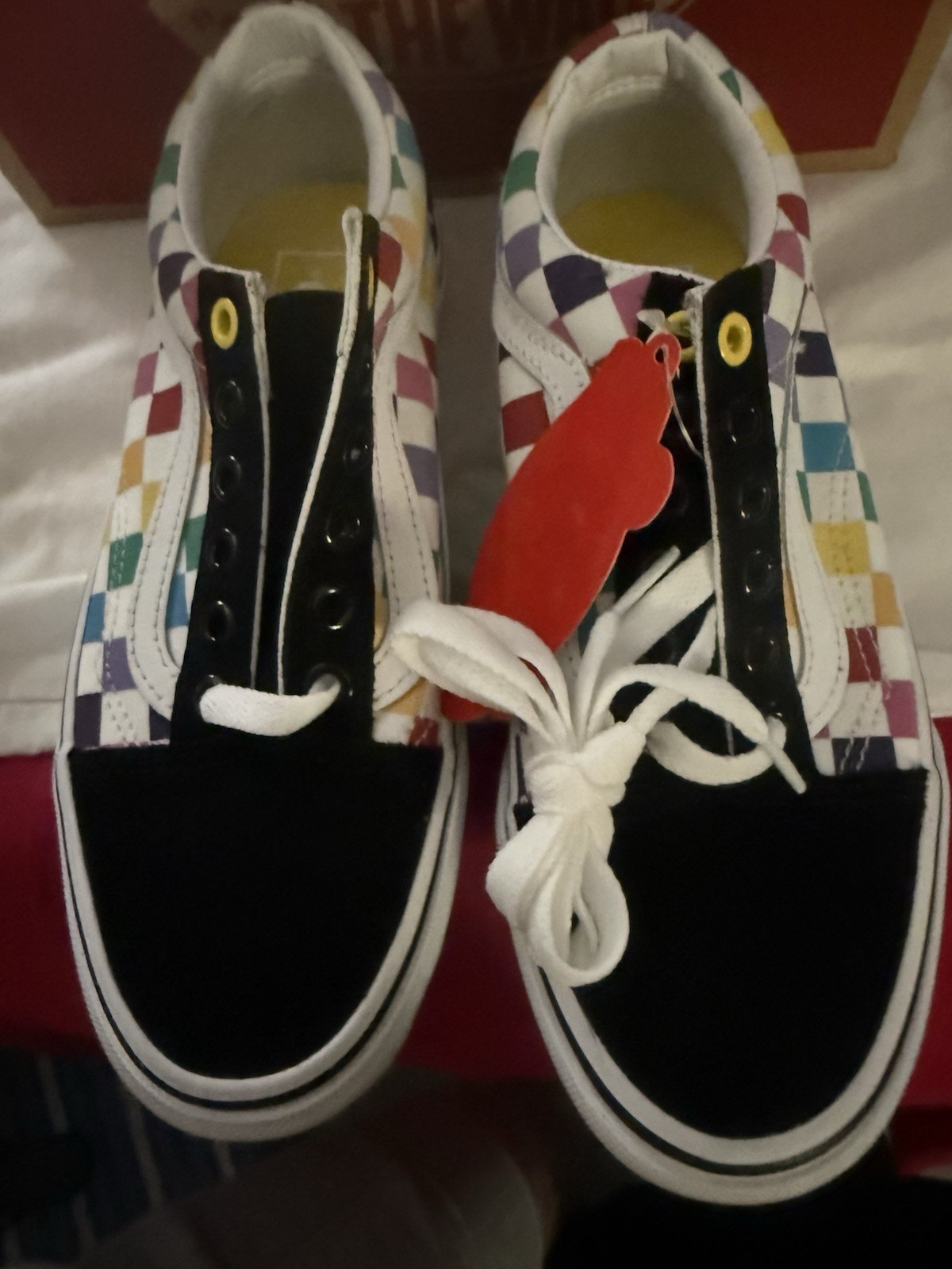 VANS Old Skool Unisex Kids 4.5 Multicolor Checker Low Top Canvas Sneaker