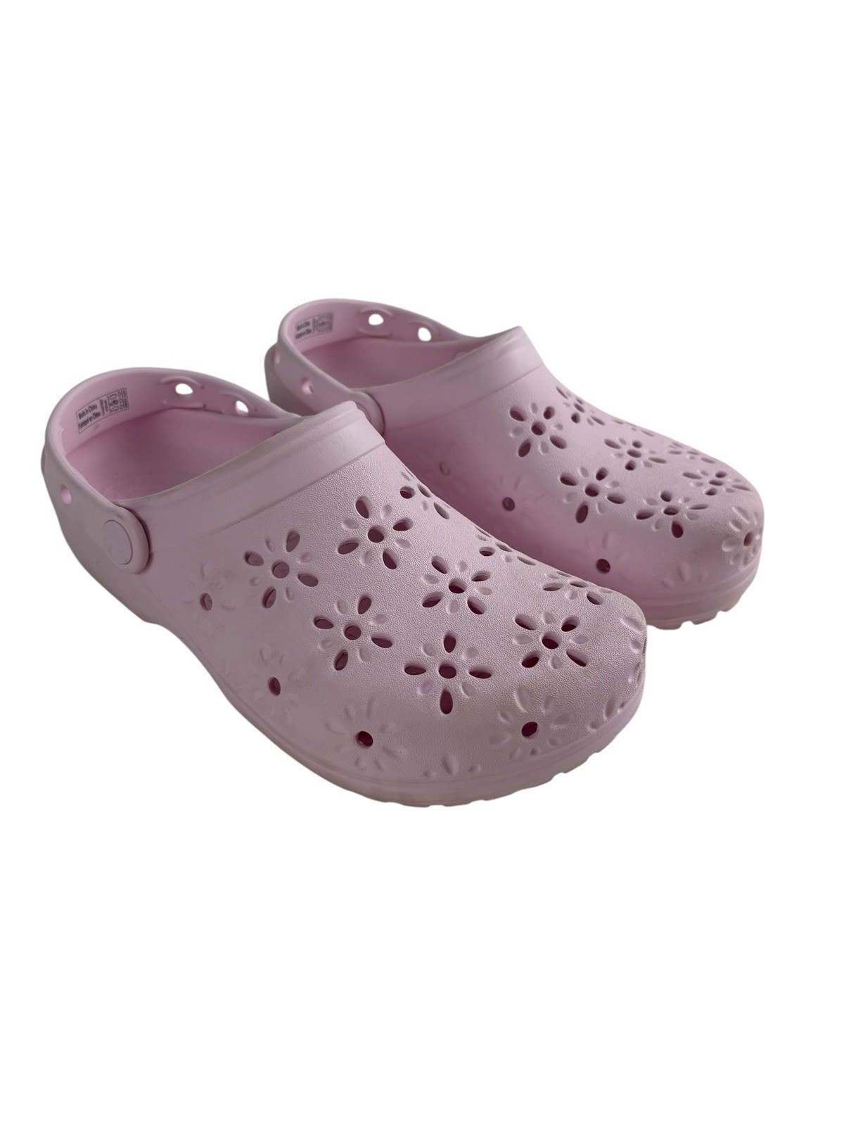 Crocs Classic Floral Cut Out Clogs/Shoes- Pink Milk Women’s Size 8 Men 6 Comfort