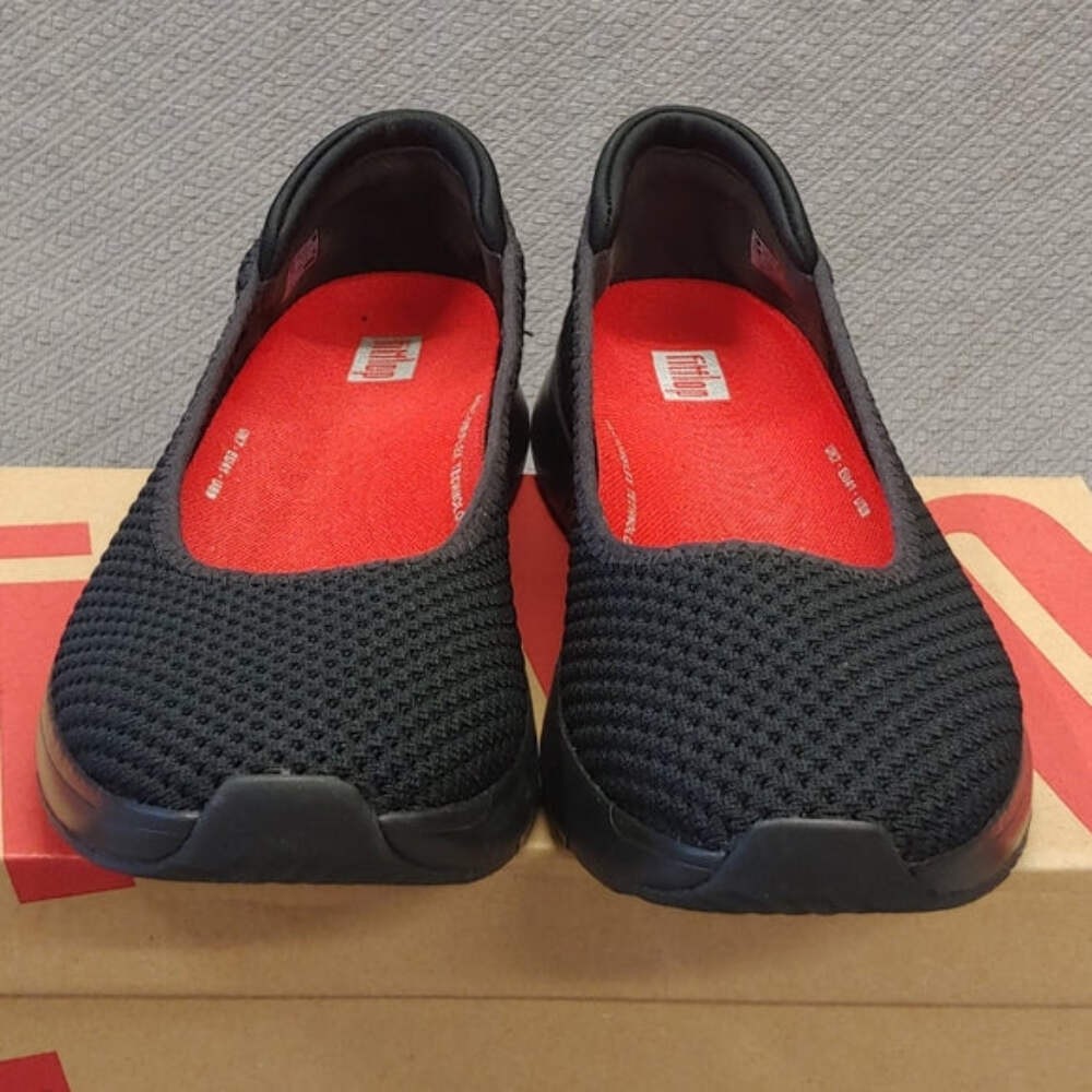 “AS IS” FitFlop Air Mesh slip-on Ballerina Black – 9 674169-J