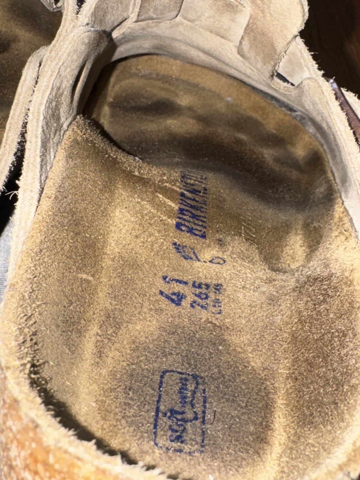 Birkenstock Boston Suede Clogs Womens Taupe Normal Soft Footbed Sandals