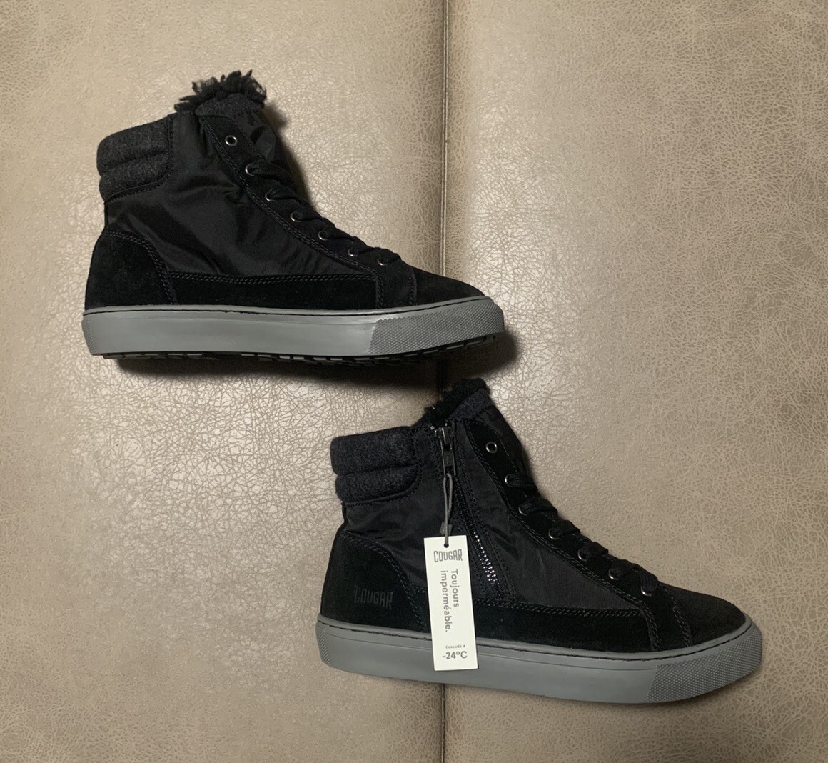 Cougar Waterproof High Top Sneaker w/ Faux Sherling Trim NWOB Women’s Size 8