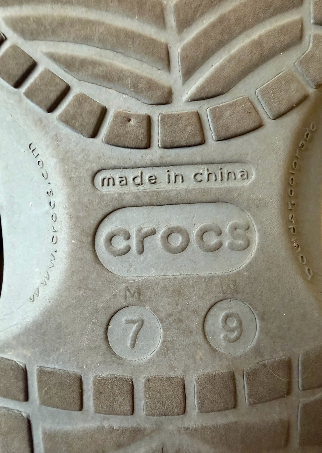 Crocs Unisex Adult Classic Clog Sandal Shoe Slate Grey Size Mens 7 Womens 9 GUC