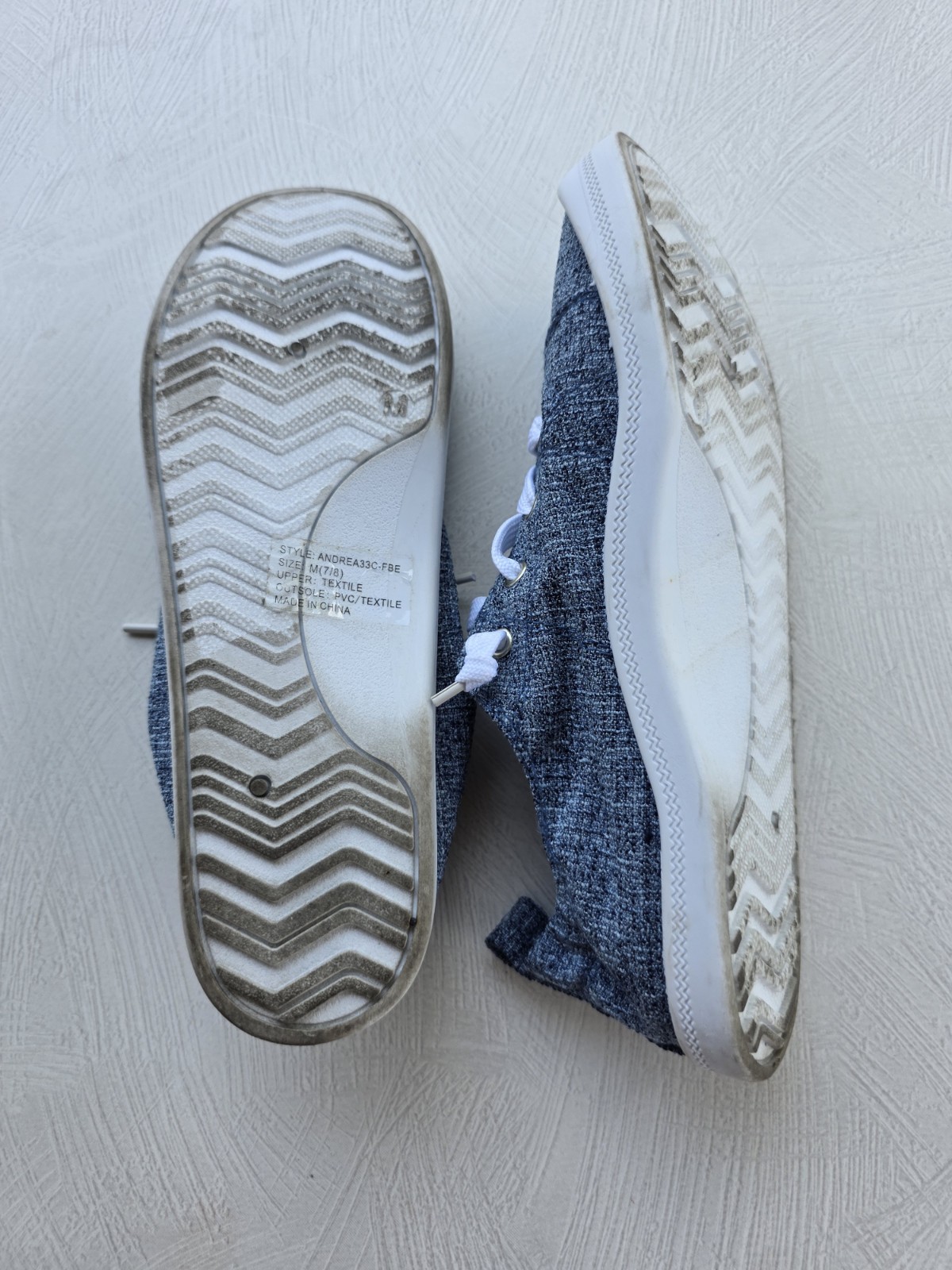 Sole Mates Women’s Size Medium Blue Sneakers 10.5″ Long