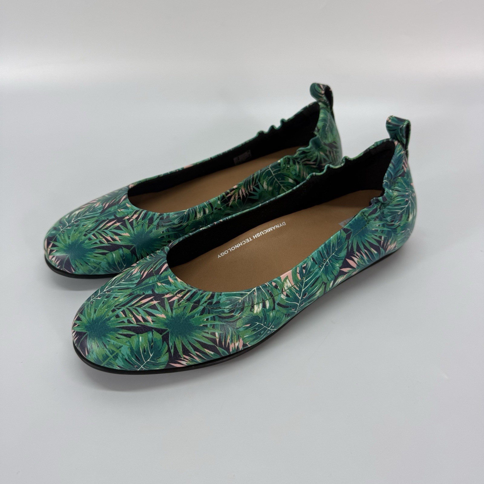 FITFLOP Allegro Jungle Print Ballerina Flat Shoes Comfort Leather