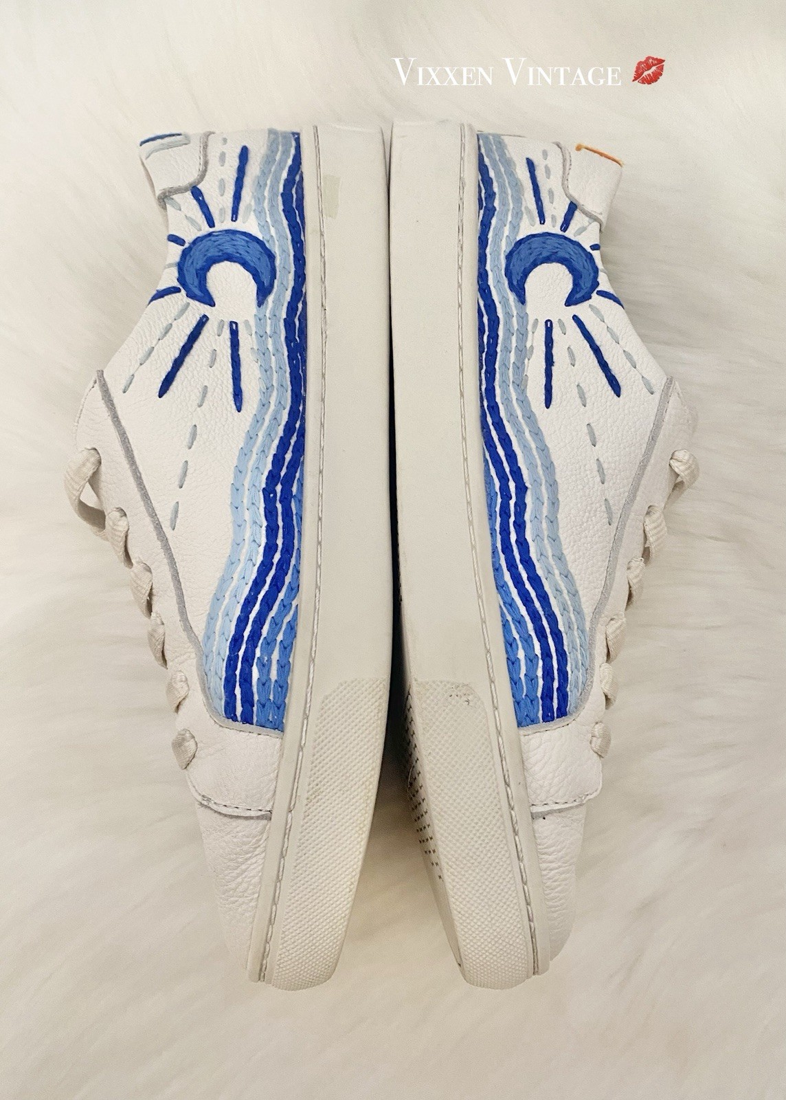 SOLUDOS LEATHER ‘THE SUNRISE SUNSET CLASSIC SNEAKER’ IN OASIS WHITE MULTI $159