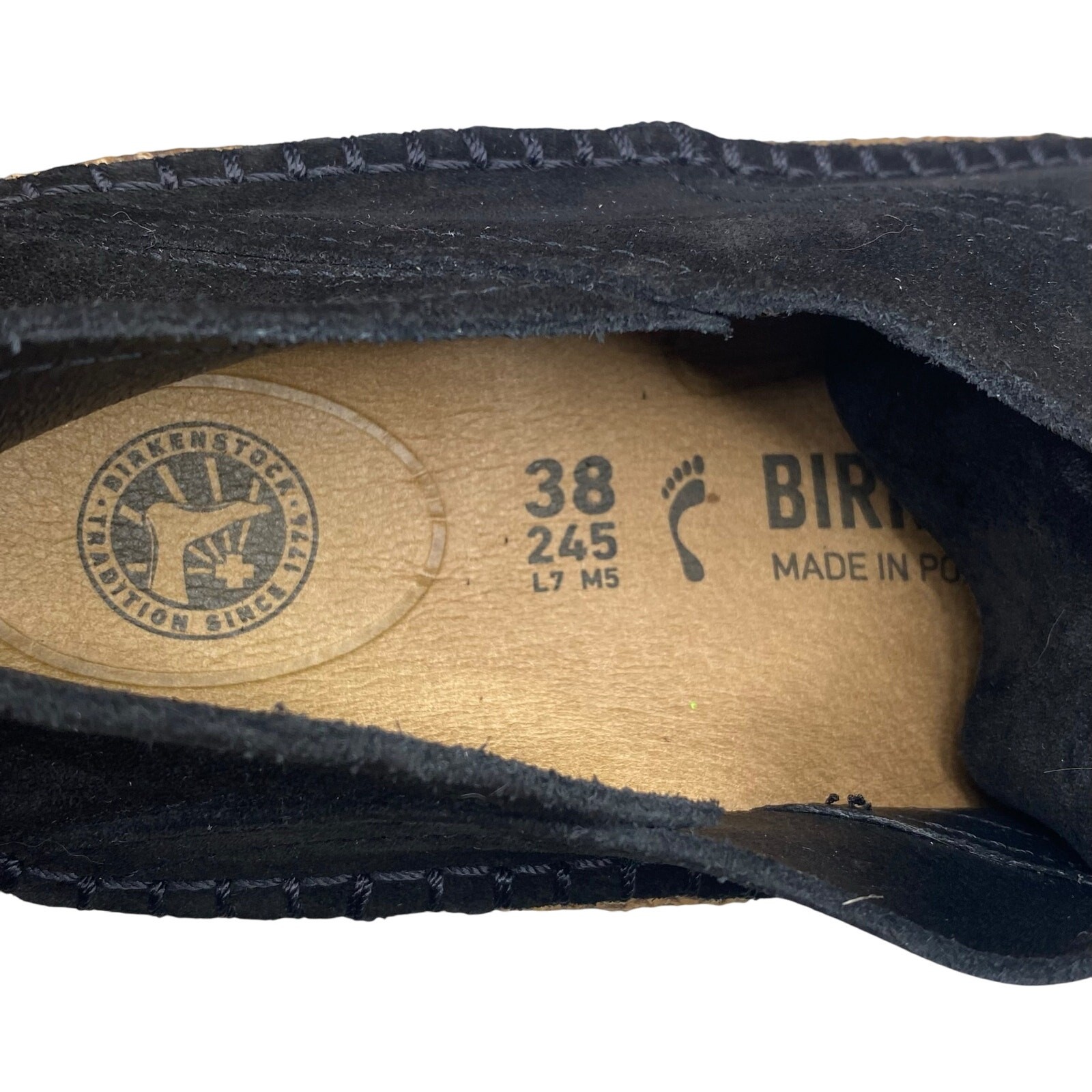 Birkenstock Unisex Gary Black Suede Lace Up Convertible Mule Size 38 M 5 W 7