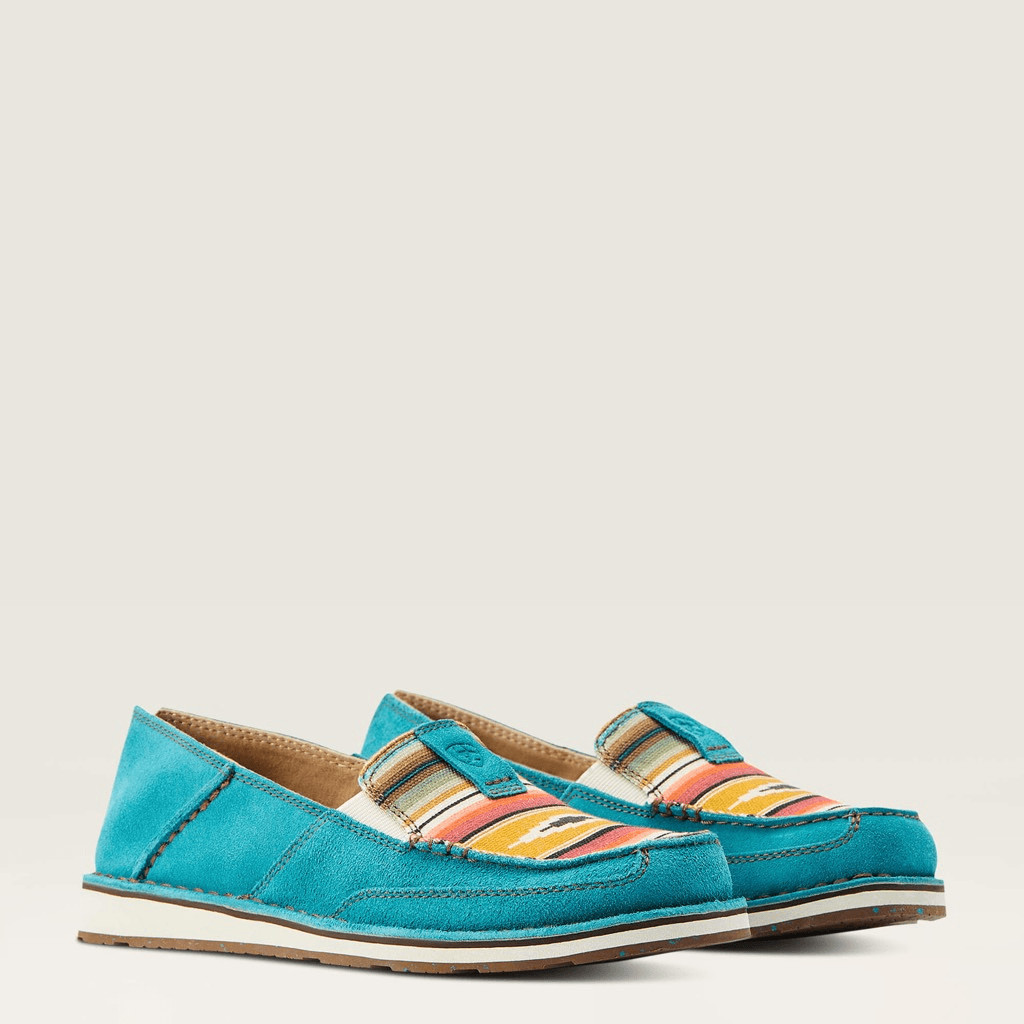 Ariat Cruisers Teal Suede western Slip On Shoes Women’s 8 NEW
