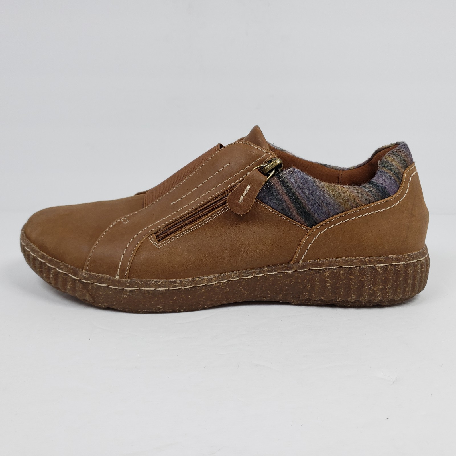 Collection By Clarks Caroline Cove Womens Size 10 Brown Leather Low Sneaker Shoe