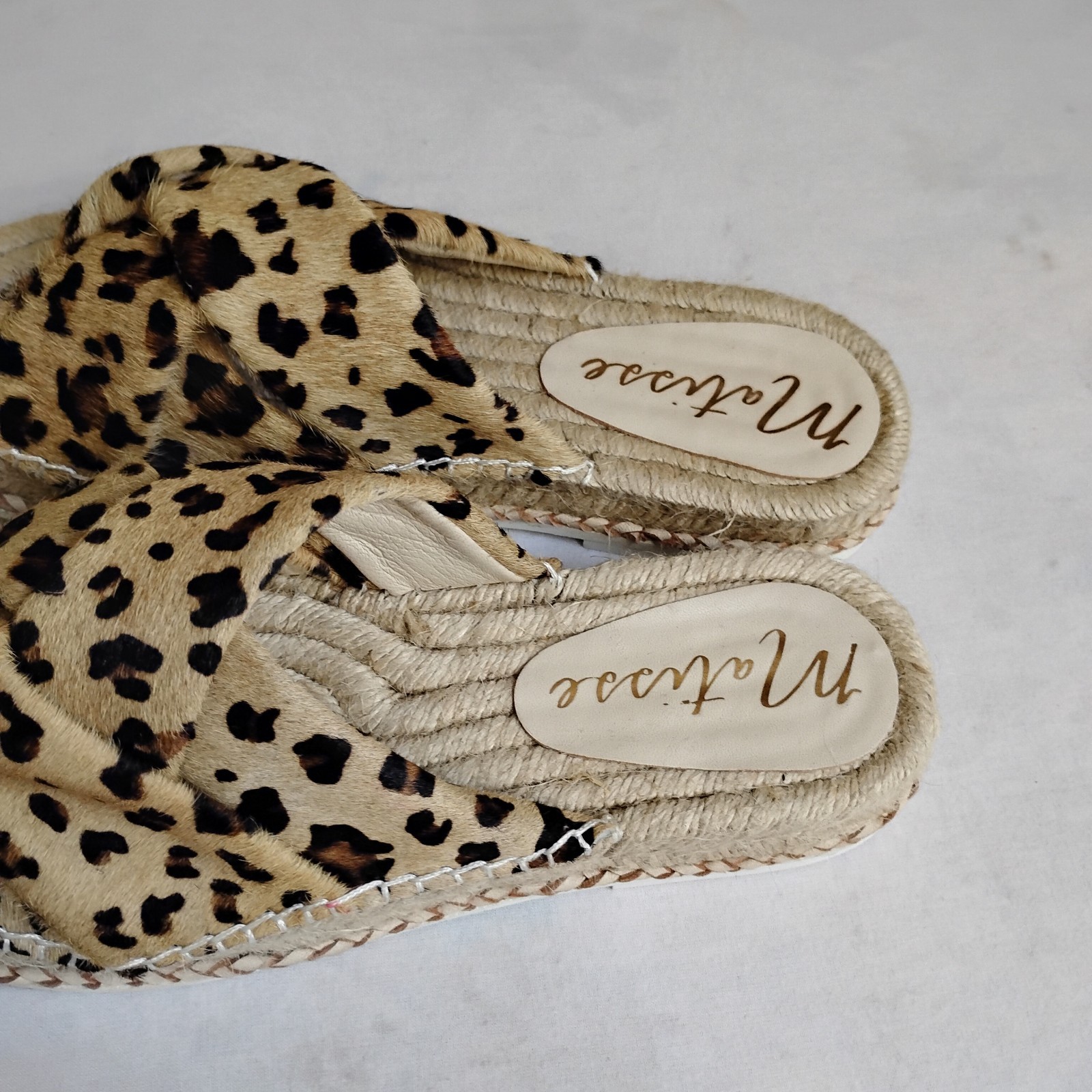 Matisse Sandals 7 M Leopard Print Cruise Espadrille Slip On Bohemian Boho Beach