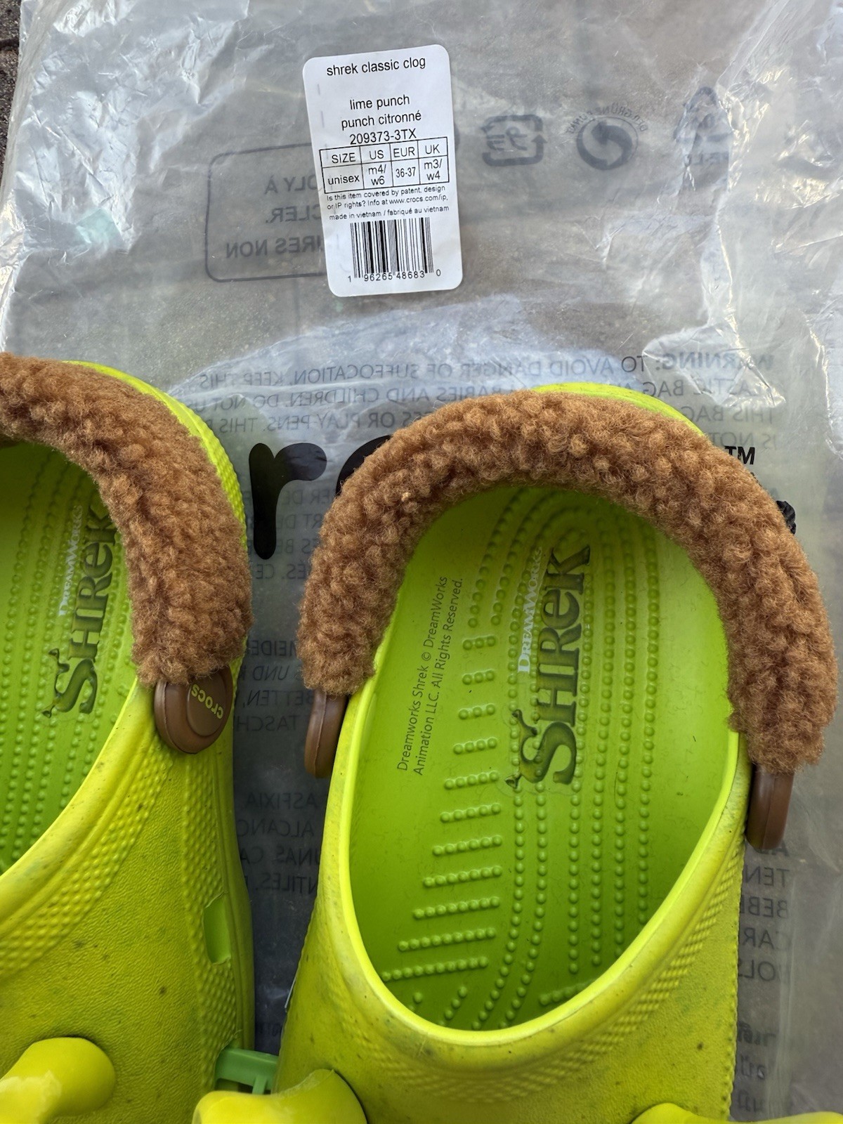 Crocs Shrek M4 W6 / Shrek Crocs Men 4 Women 6 / Crocs Shrek