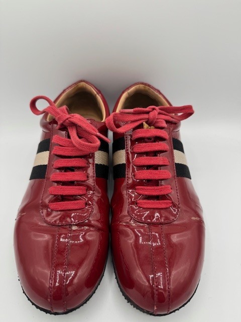 Bally Red Patent Leather Francisa Sneakers US 7.5 / EU 38
