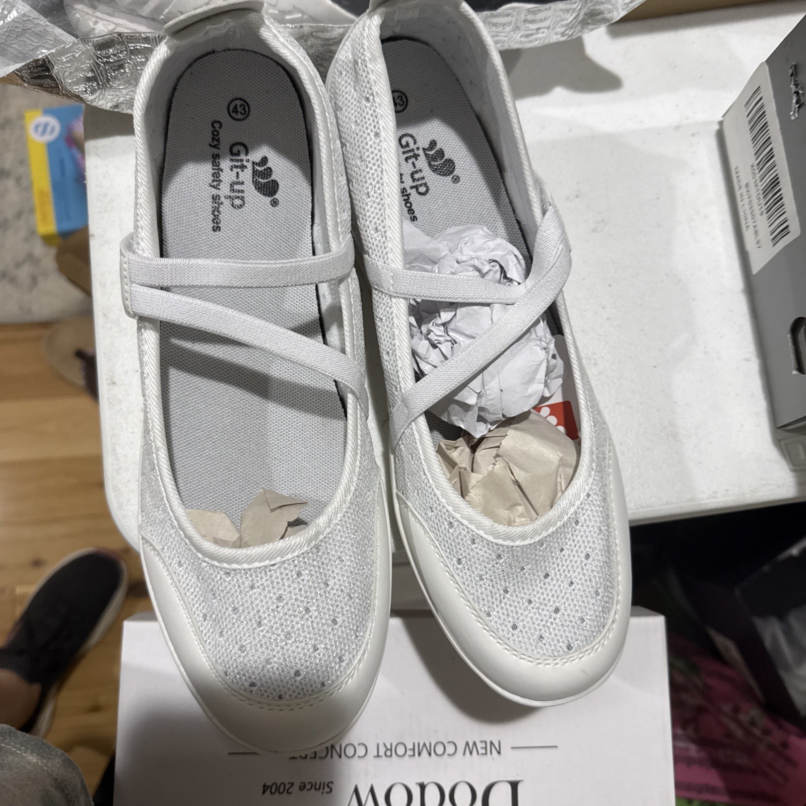 Git-up Women’s White Shoes 43(10.5) Made In Italy Leather New Never Worn