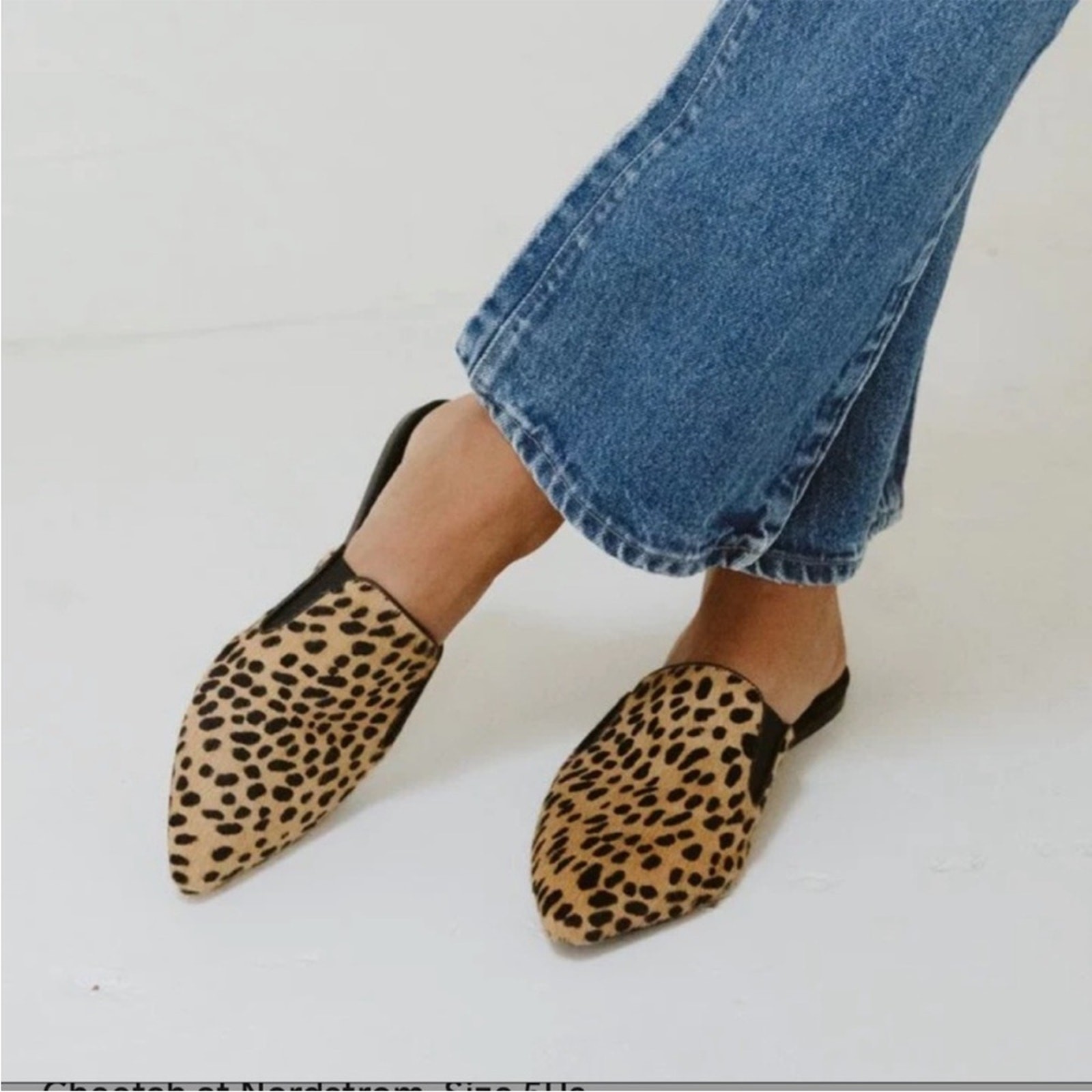 EUC Jenni Kayne Pony Hair Mule 38 cheethah print