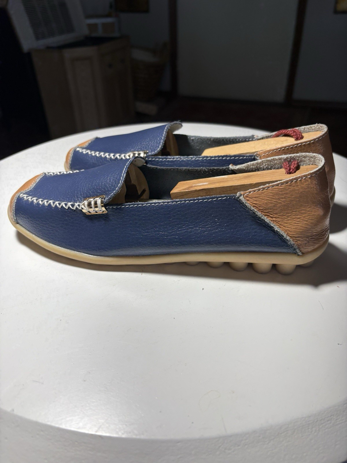 Venus Celia Shoes Womens 40 US 8.5 Boat Loafer Leather Comfort Walking Driving