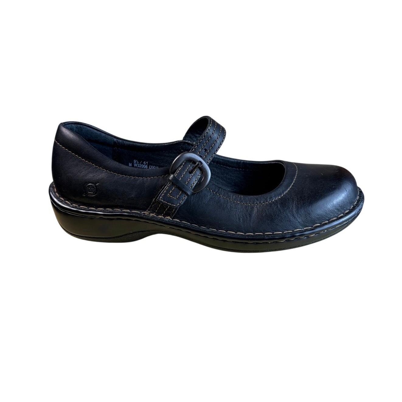 Born Black Leather Mary Jane Shoes Womens 9.5 Comfort Commuter Work