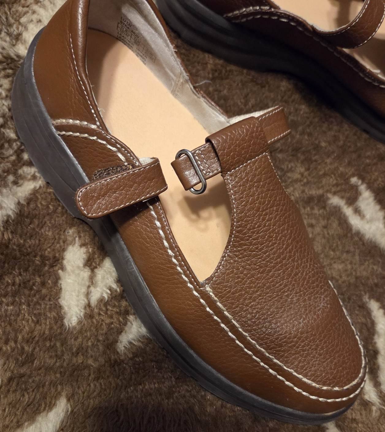 Dr. Comfort SZ 10.5 M Lulu Women Diabetic Orthotic Mary Janes Shoes Saddle Brown