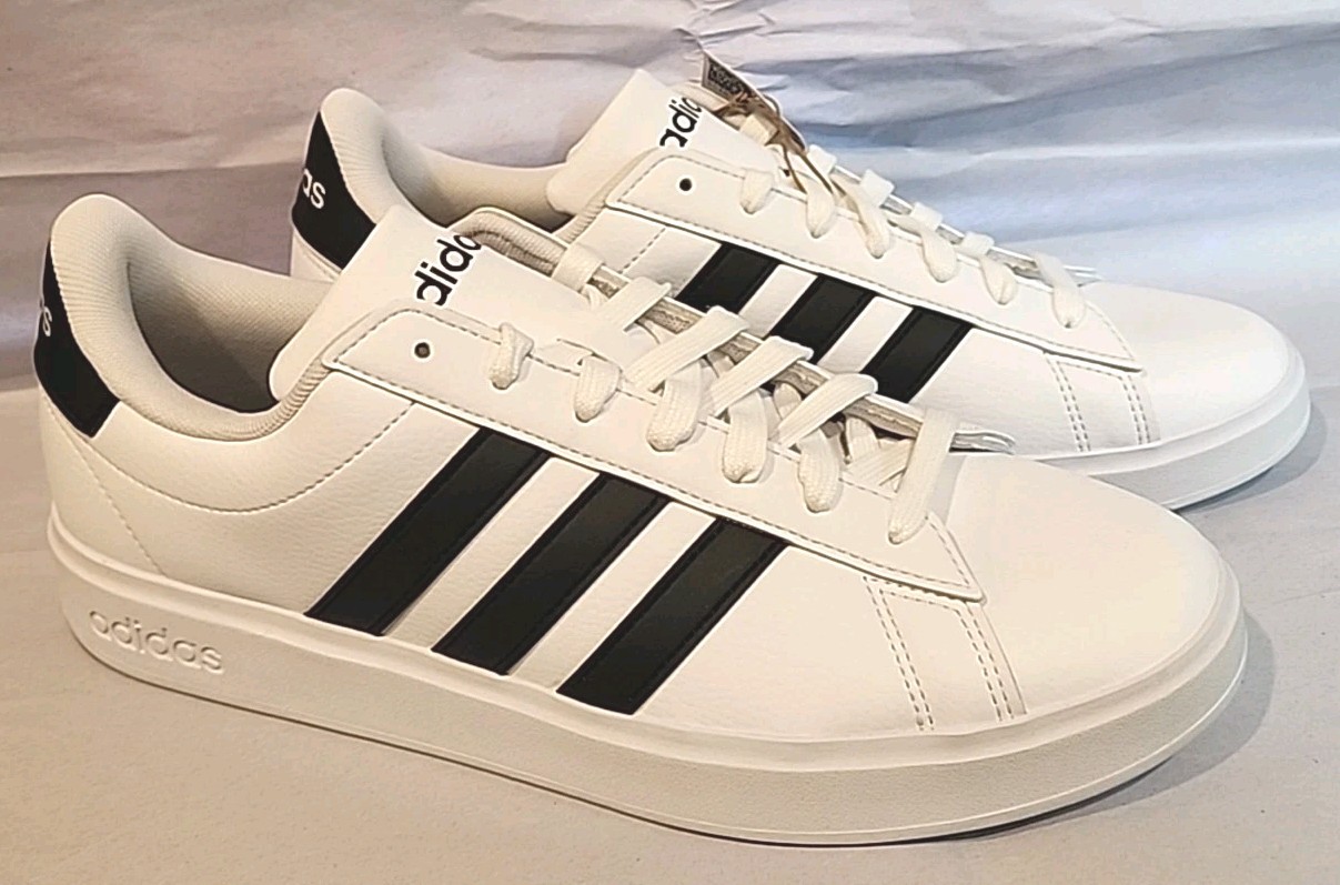 Size 10 – adidas Grand Court 2.0 – Cloud White / Core Black – Womens – GW9214