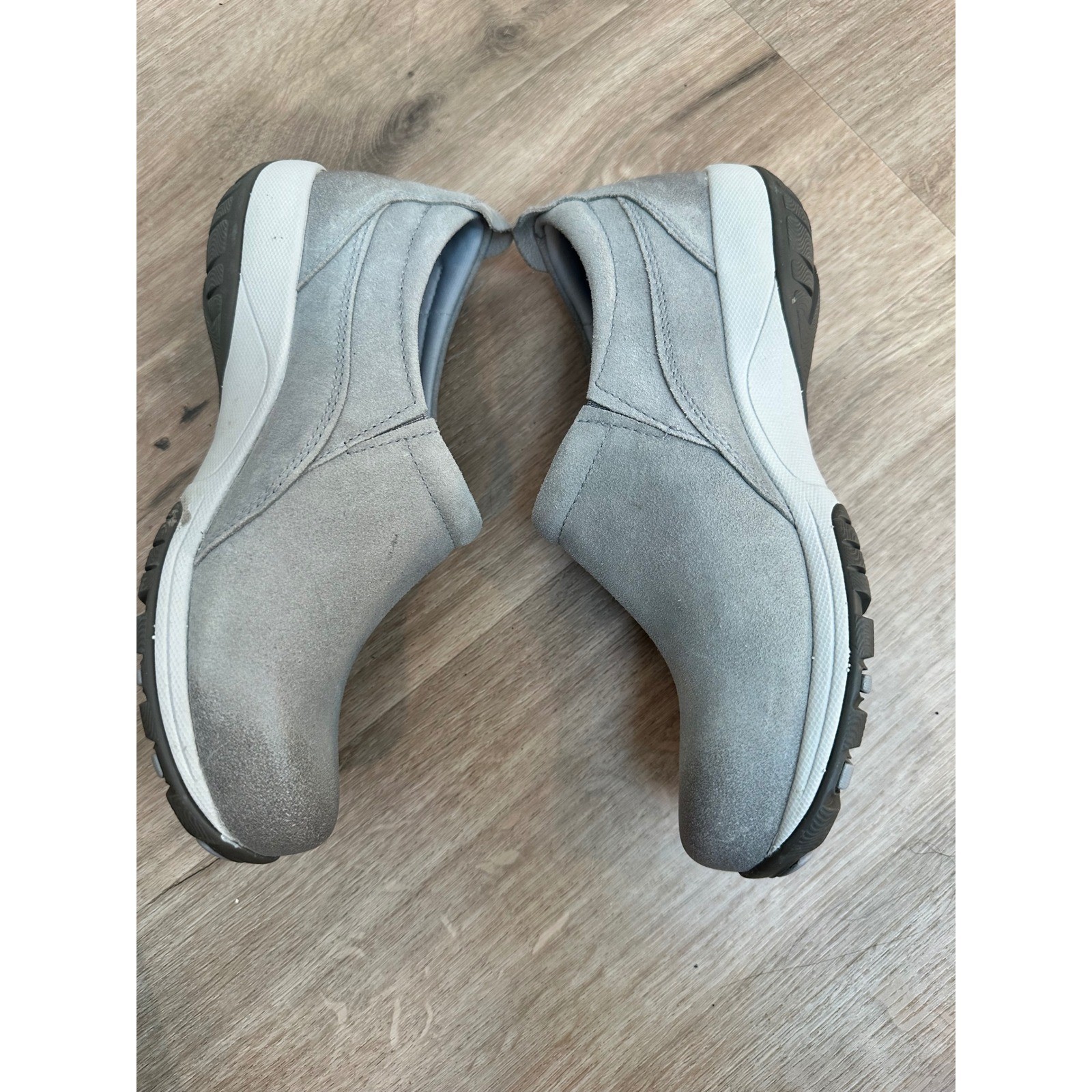 Dansko Patti Suede Slip On Shoes Women 37 Gray Vibram Waterproof Walking Clogs
