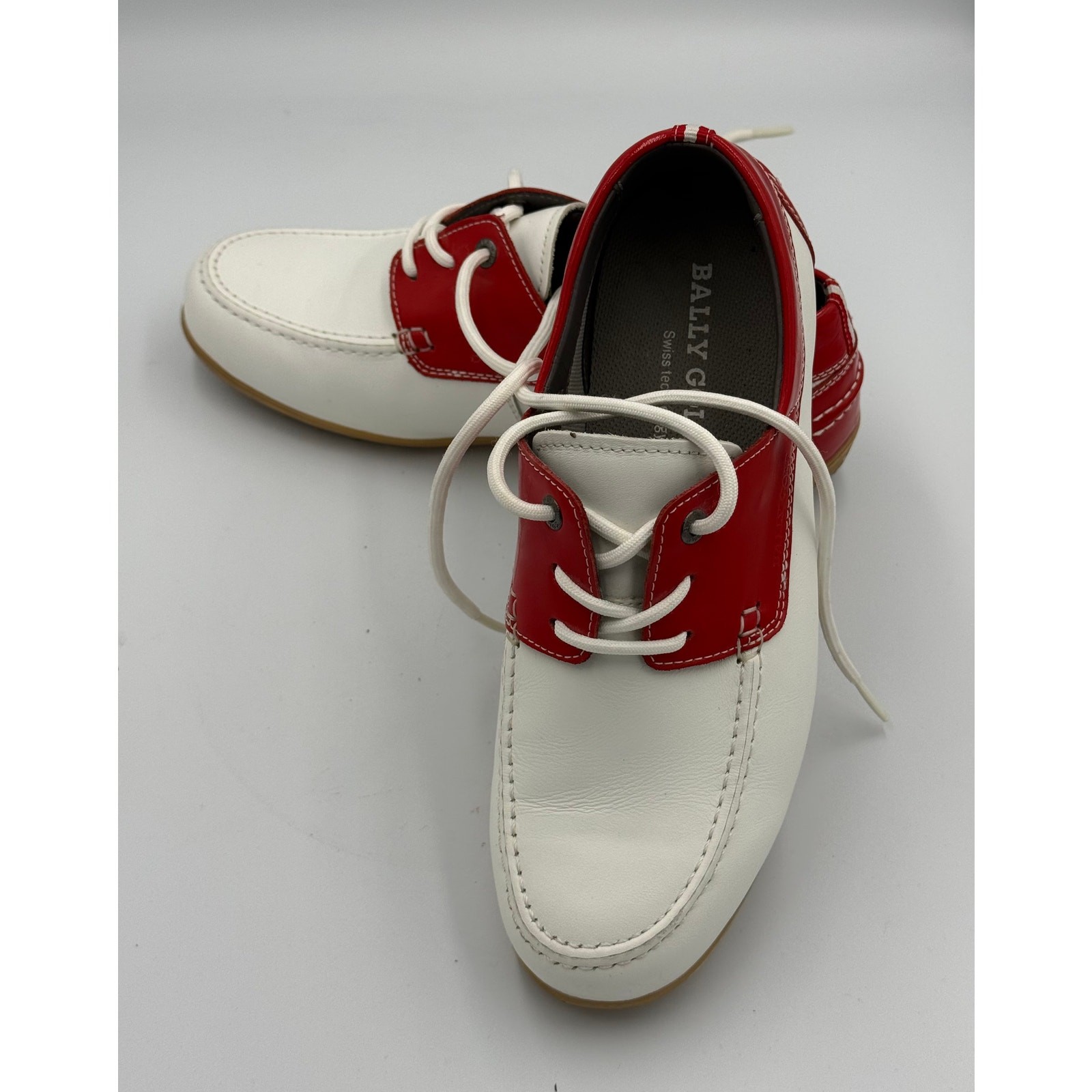 Bally Women’s Leather Lace-up Golf Mocc Pius Oxfords Loafer Shoes FlexTech Sz 8