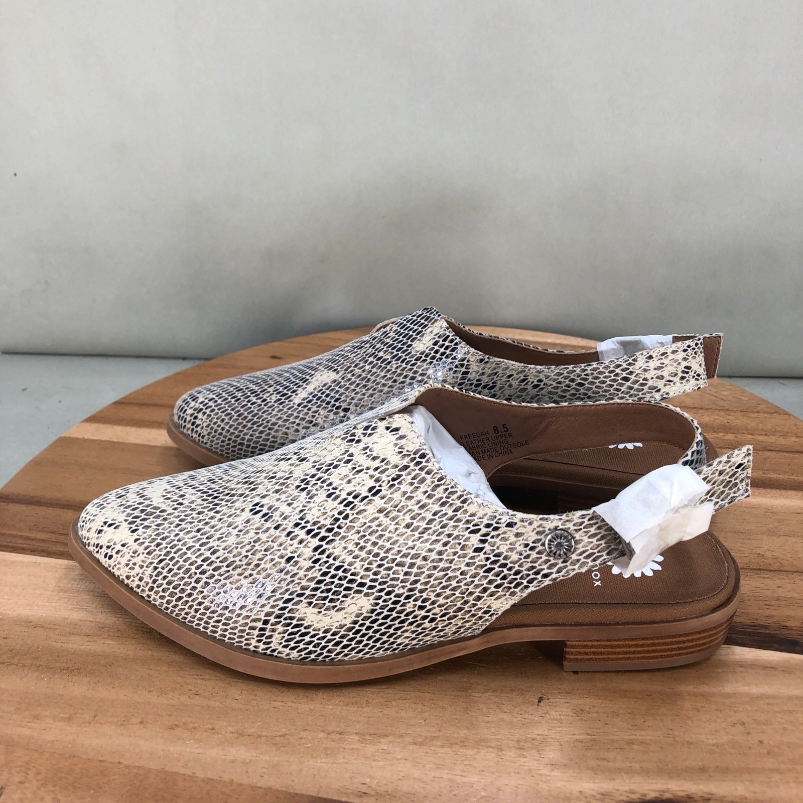 Yellow Box Freedah Snake Print Slingback Pointed Toe Mules Womens Size 8.5