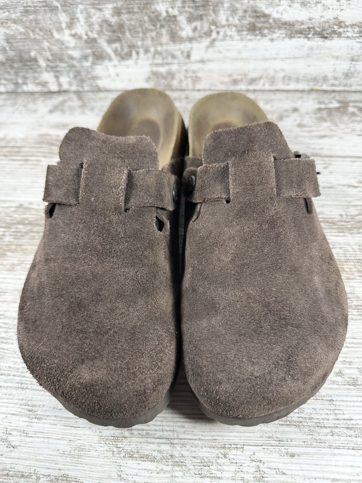 Women’s Betula by Birkenstock Brown Suede Clogs Sz EUR 37/US 6 Narrow EUC!