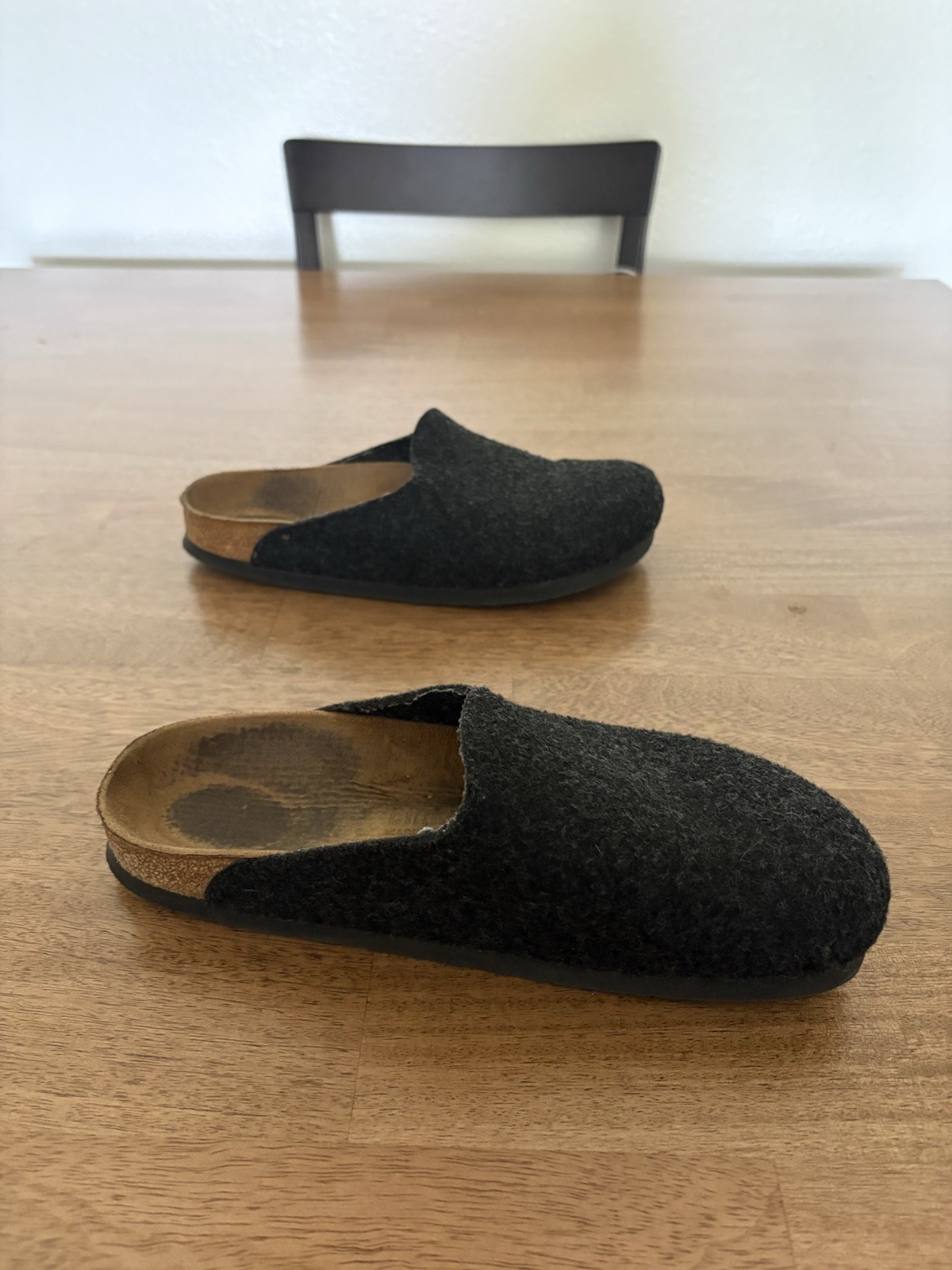 Birkenstock Amsterdam Felt Clogs Anthracite EU 39 Women’s 8 Men’s 6 Slippers