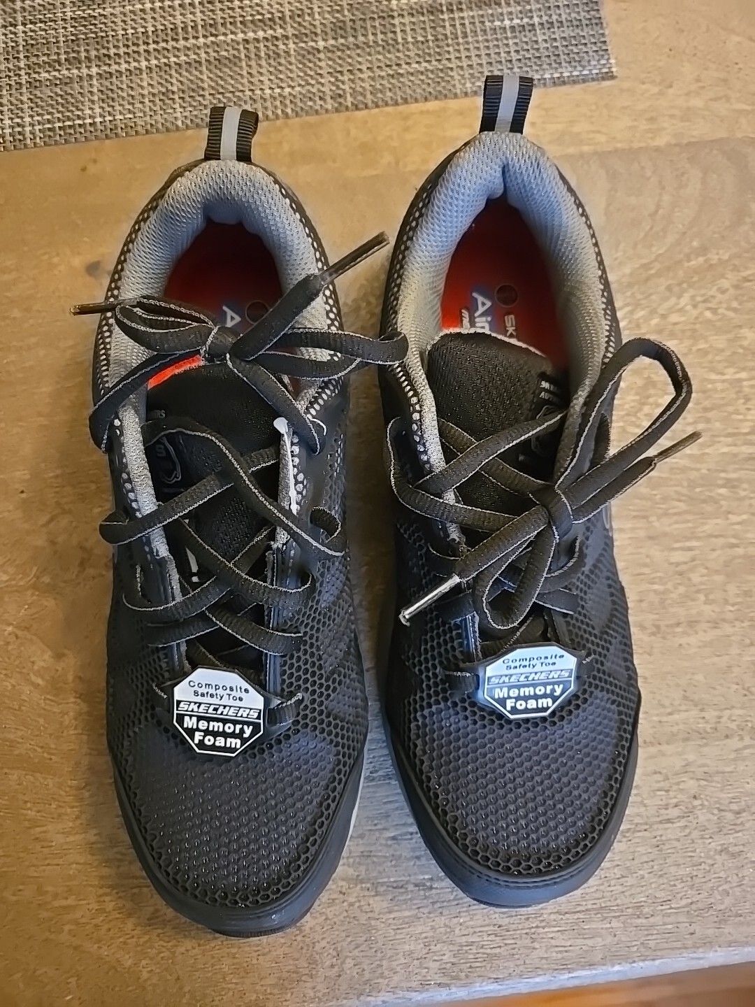 Skechers Bulkin Lyndale Composite Toe Shoes Black Size 8.5 See All Pics And Desc