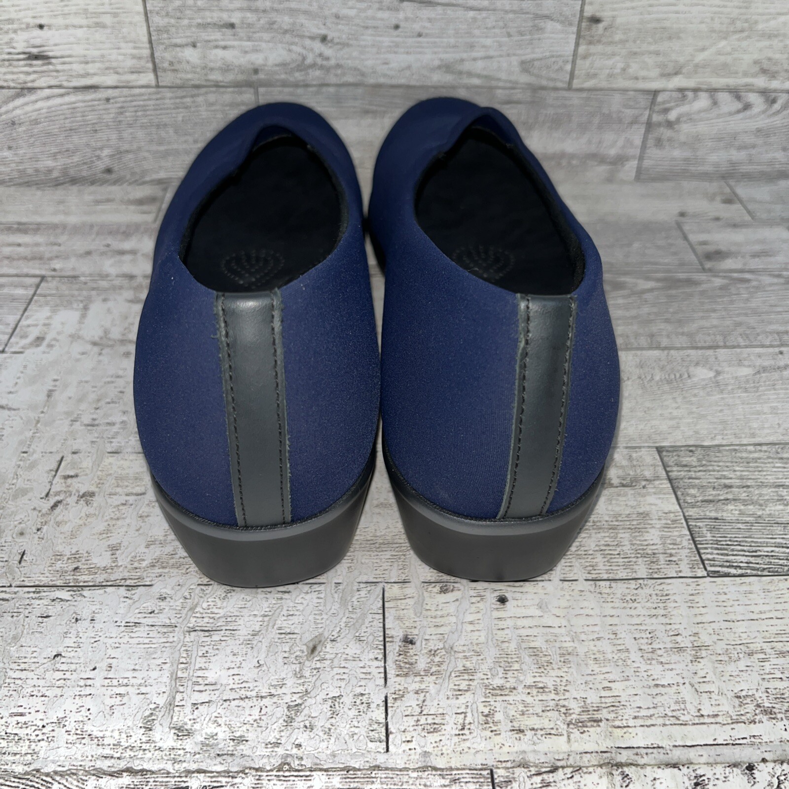 SAS Bliss Blue Stretch Fabric Wedge Tripad Comfort Women Size 9.5S